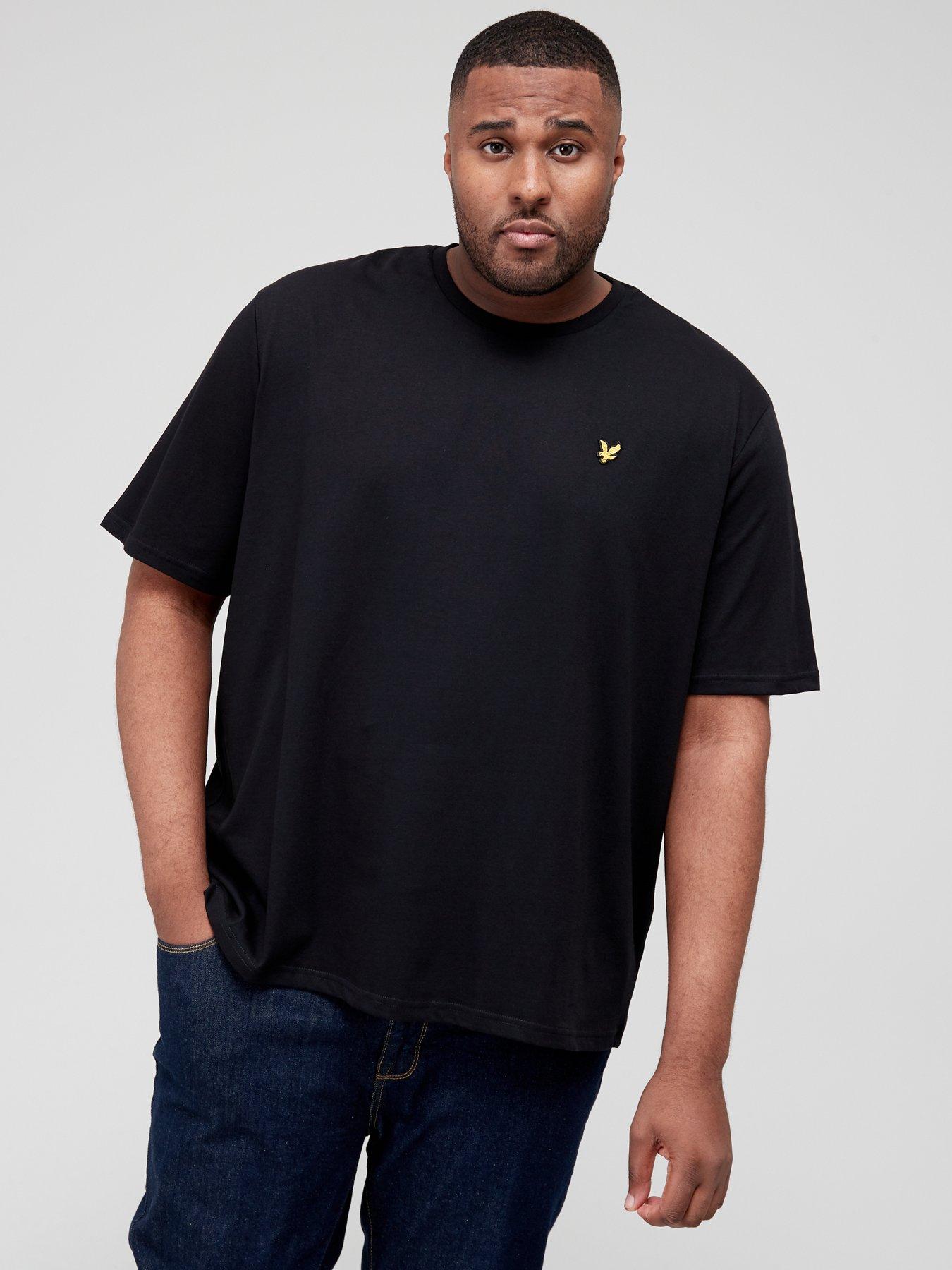 lyle-scott-big-amp-tallnbspplain-t-shirt-black