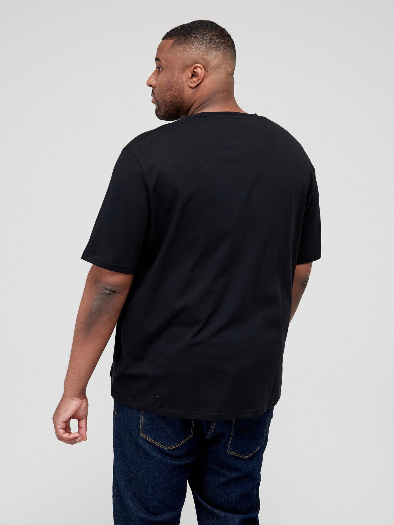 lyle-scott-big-amp-tallnbspplain-t-shirt-blackstillFront