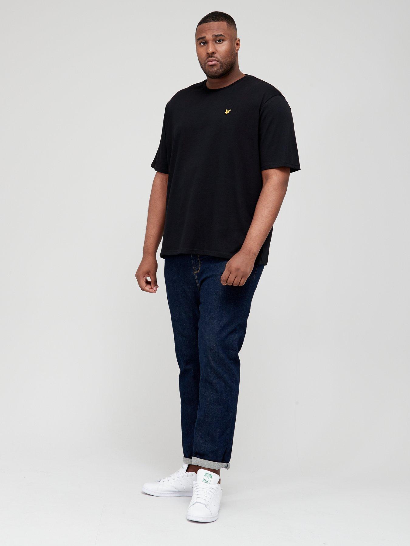 lyle-scott-big-amp-tallnbspplain-t-shirt-blackback