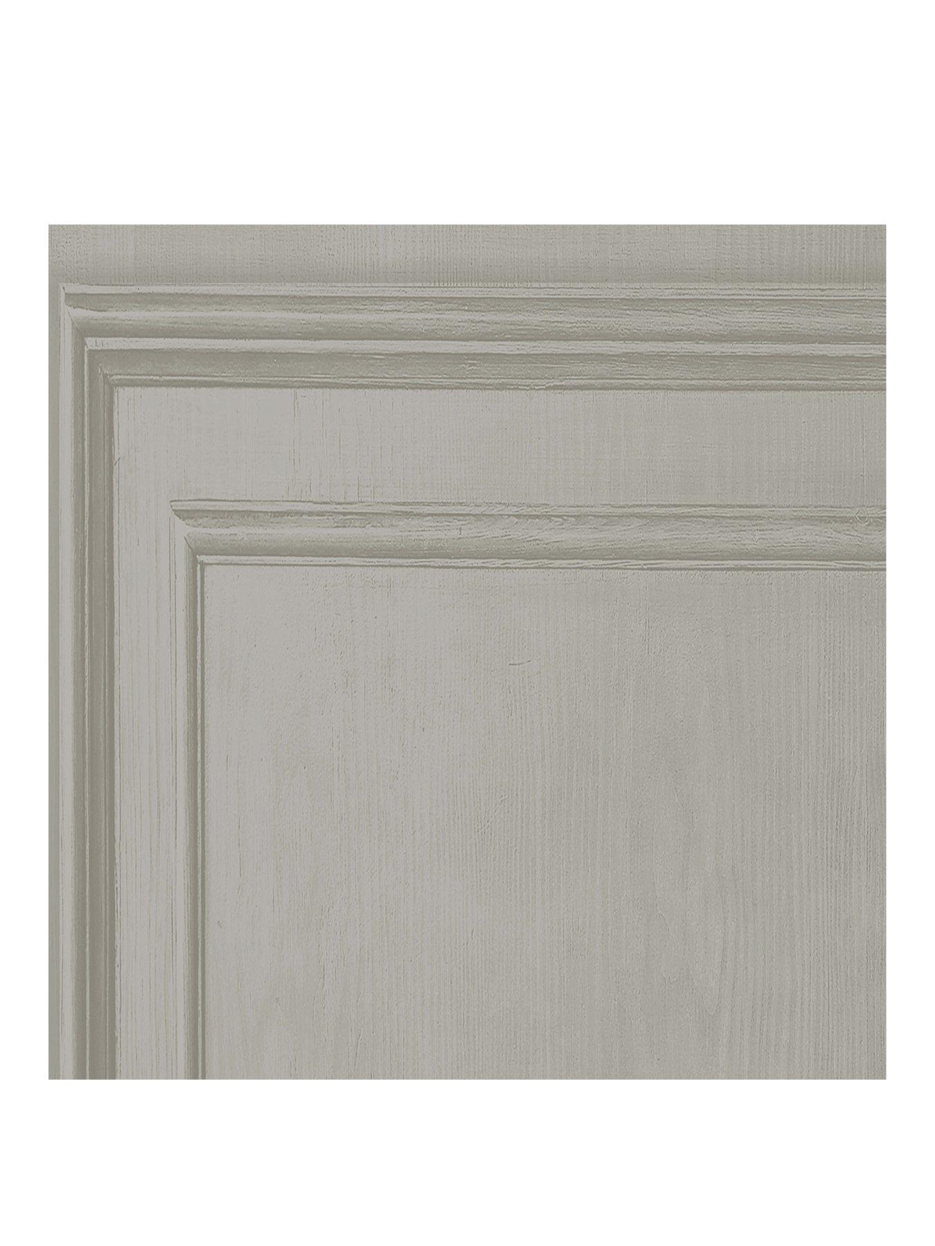 Image 2 of 3 of Fresco Wood Panel Neutral Wallpaper