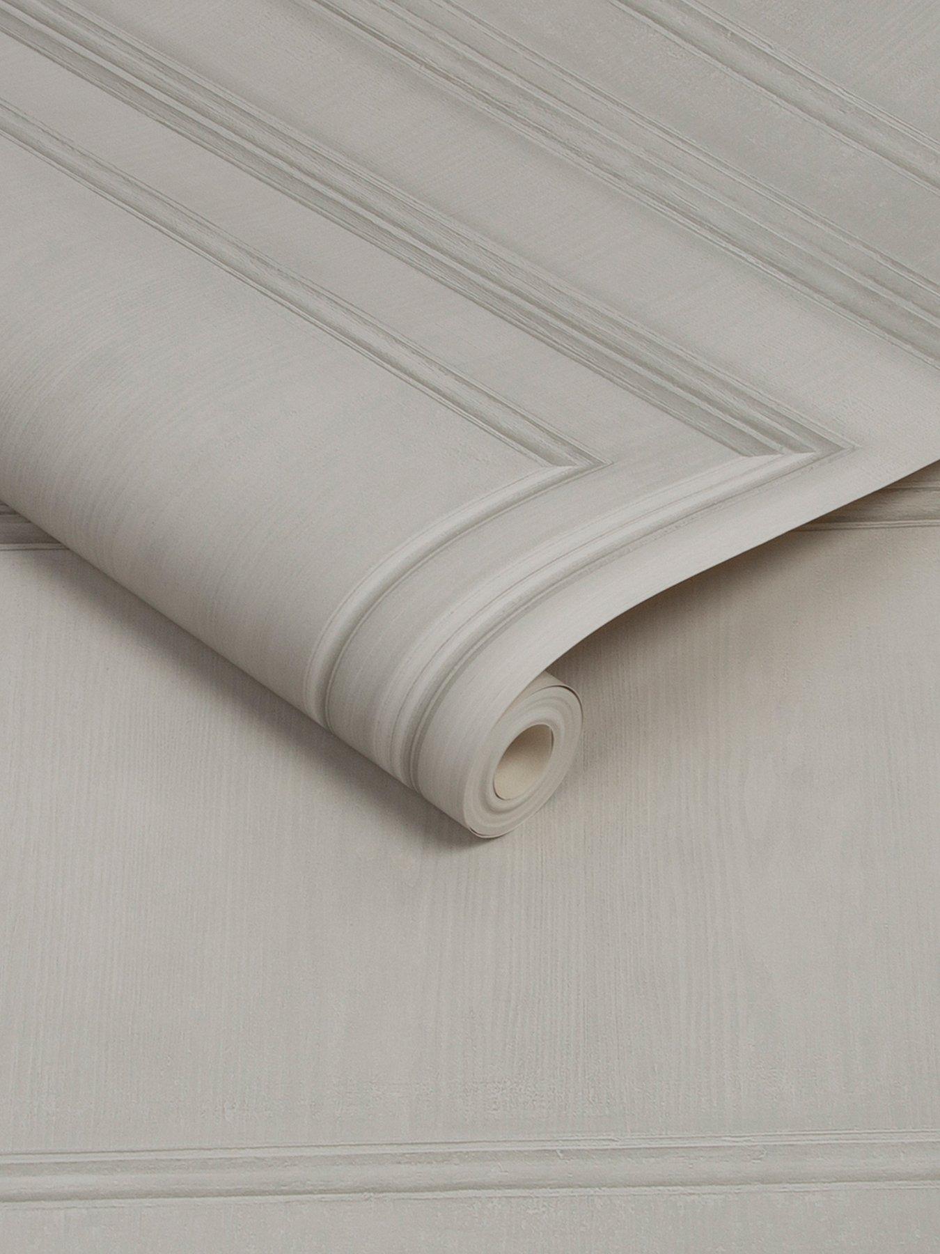 Image 3 of 3 of Fresco Wood Panel Neutral Wallpaper