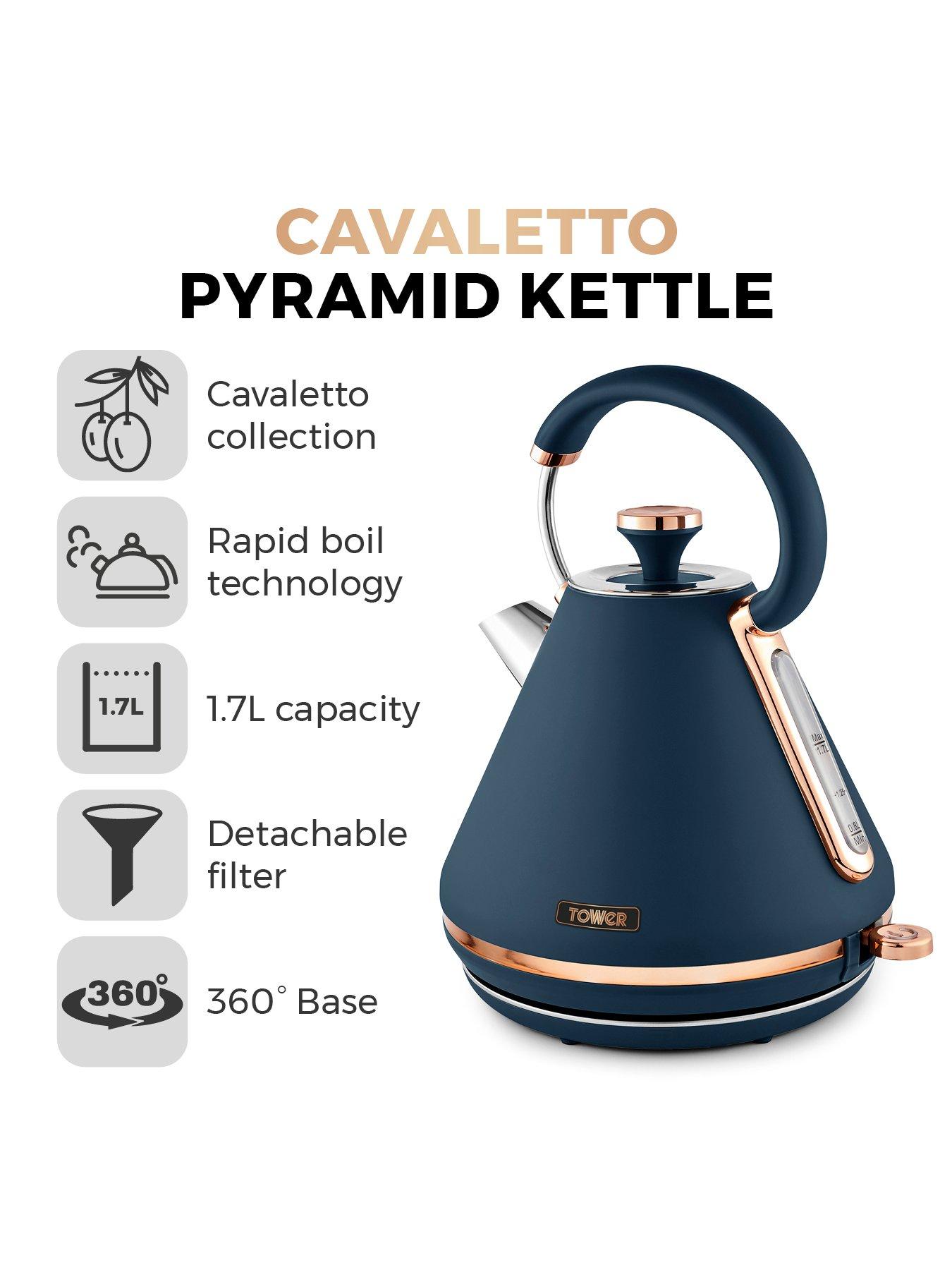Image 2 of 6 of Tower Cavaletto 1.7L Pyramid Kettle&nbsp;- Midnight blue
