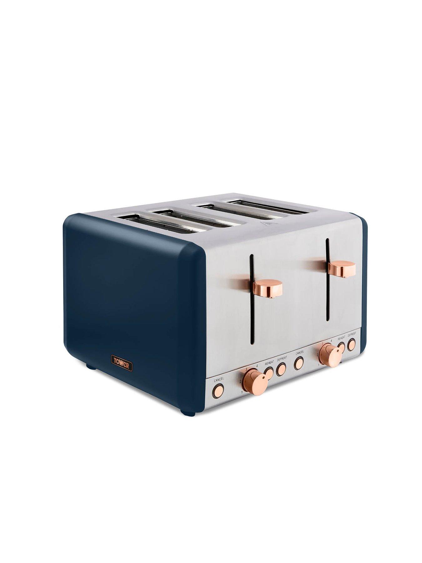 Whall 2 Slice Stainless Steel with Rose Gold Accents 850W 6 Shade Toaster
