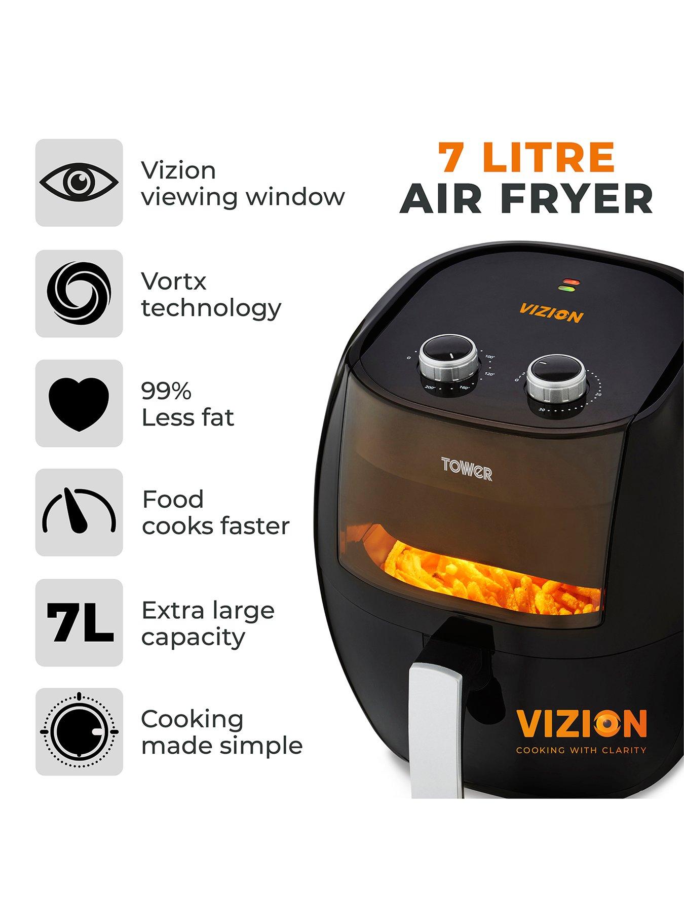 tower-t17071-vortx-vizion-manual-air-fryer-with-rapid-air-circulation-7l-1800w-blackstillFront