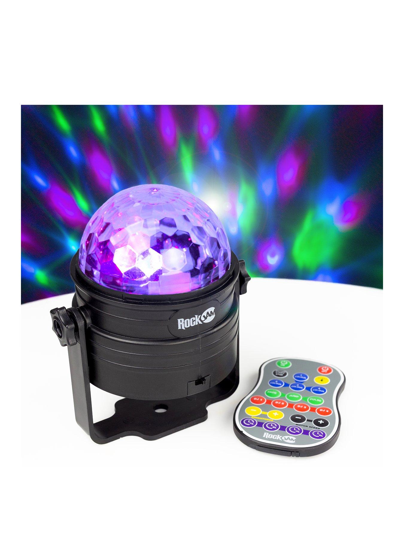 Image 1 of 7 of RockJam Rechargeable Wireless Party Lights 6Watt LED Sound Activated Disco Ball with Remote Control