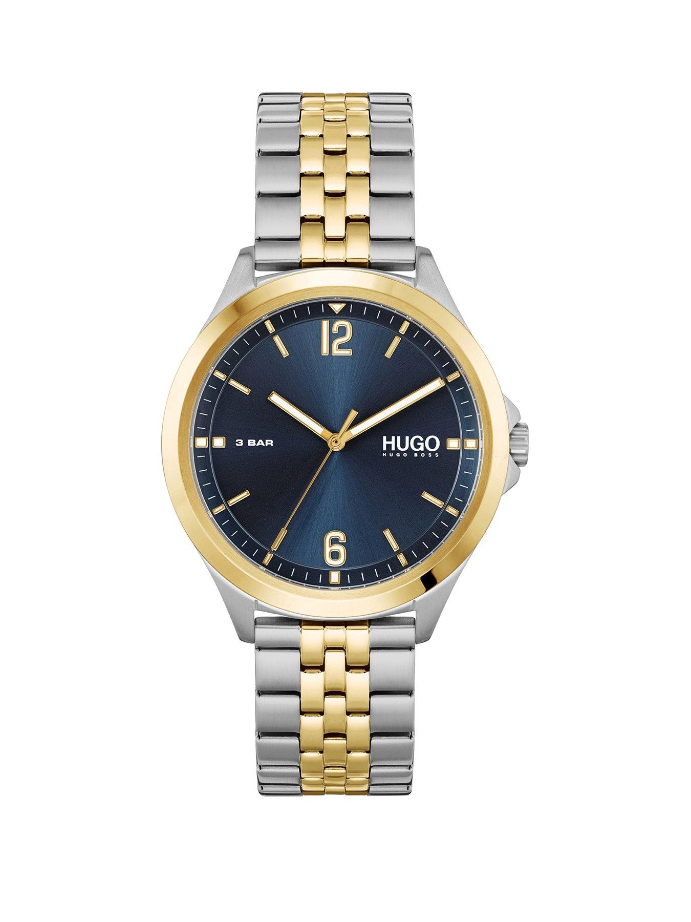 Mens silver gold outlet watches