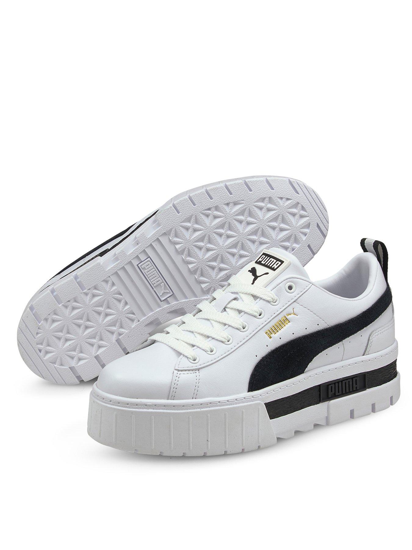 Womens black leather puma 2024 sneakers