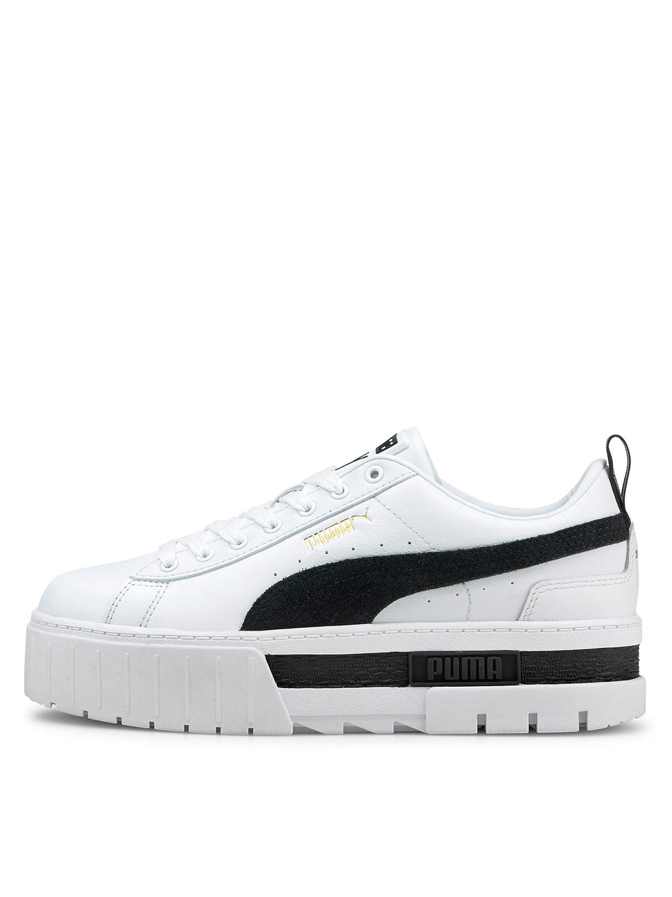 Leather puma trainers store womens