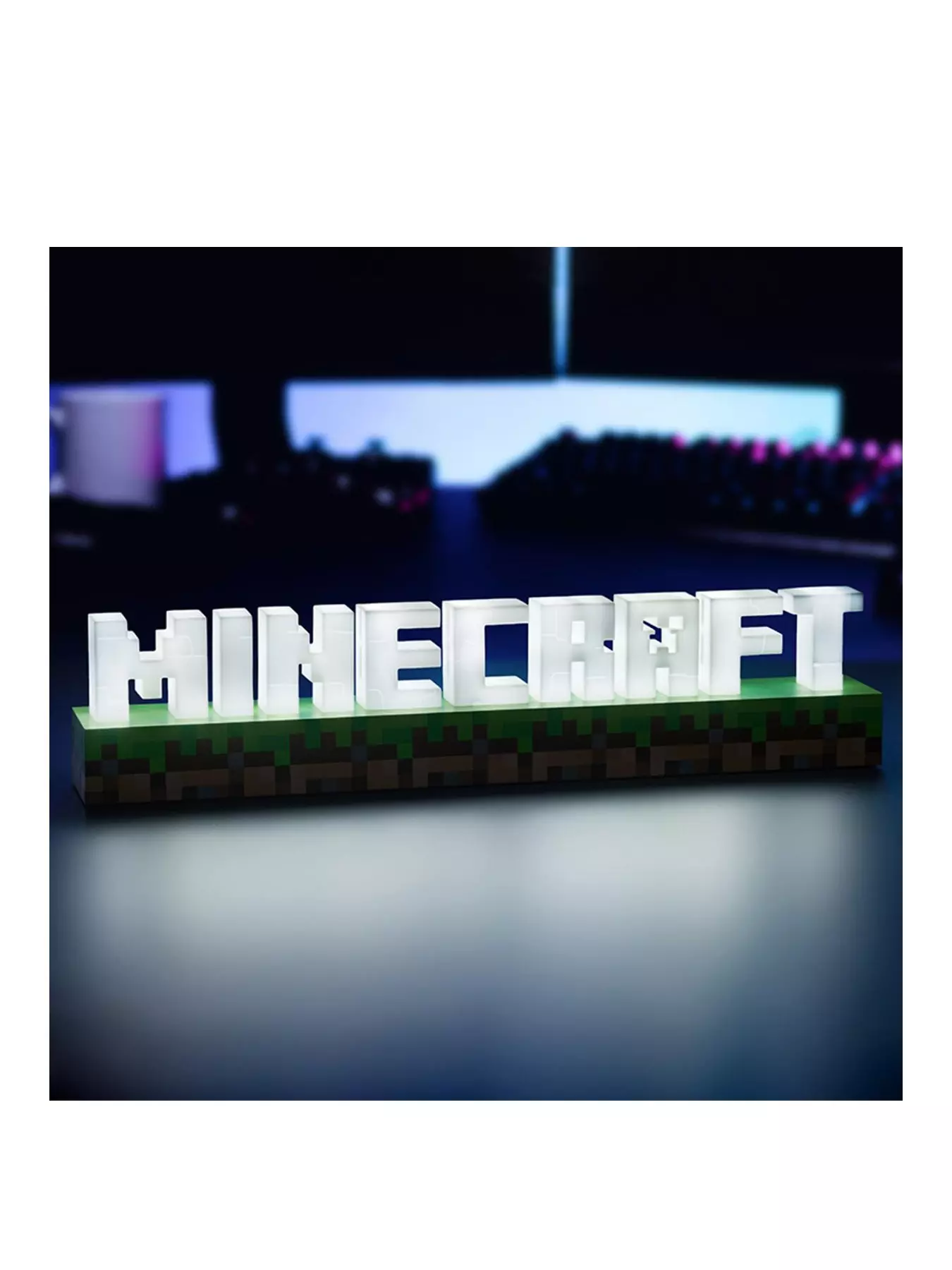 BRAND NEW] Minecraft Logo Light Phase On Pulsing Creeper Christmas Present