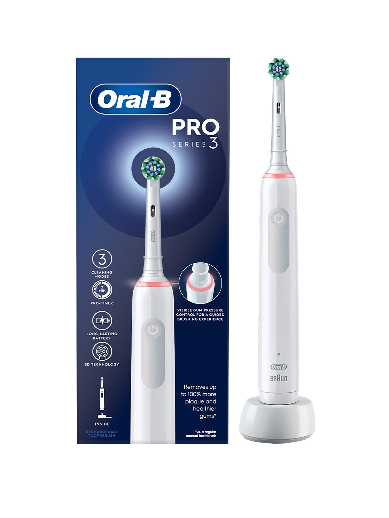 Oral B Pro 3 3000 Cross Action White Electric Toothbrush Designed By Braun