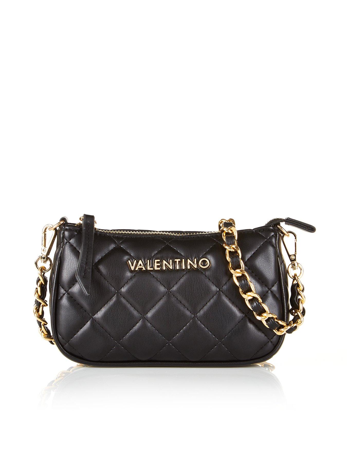 Valentino Bags Liuto Logo Print Mini Shoulder Bag - Black