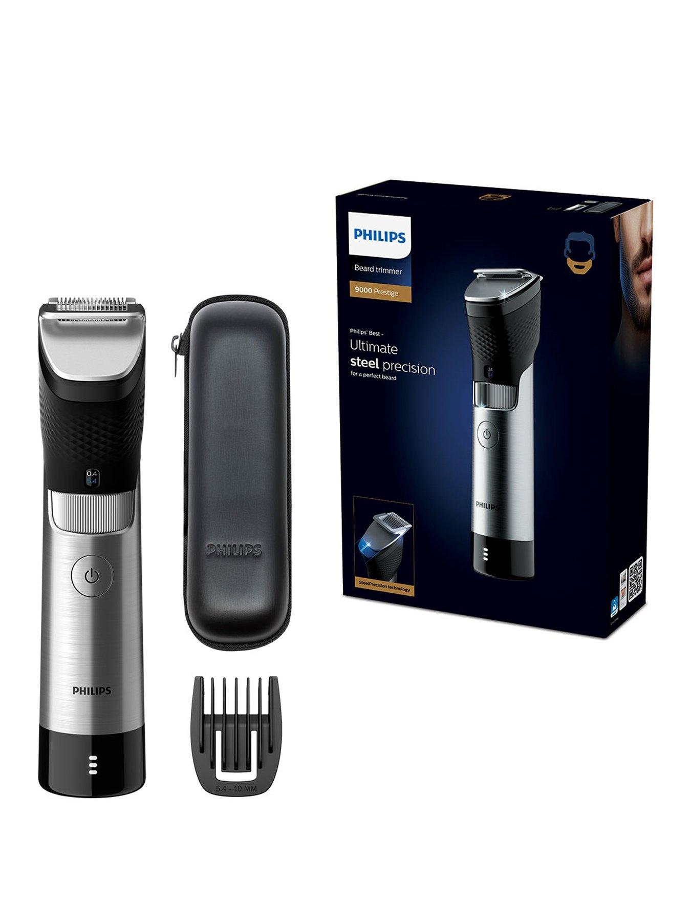 Image 1 of 6 of Philips Series 9000 Prestige Beard Trimmer with Steel Precision Technology and Beard&nbsp;Adapt Sensor, BT9810/13
