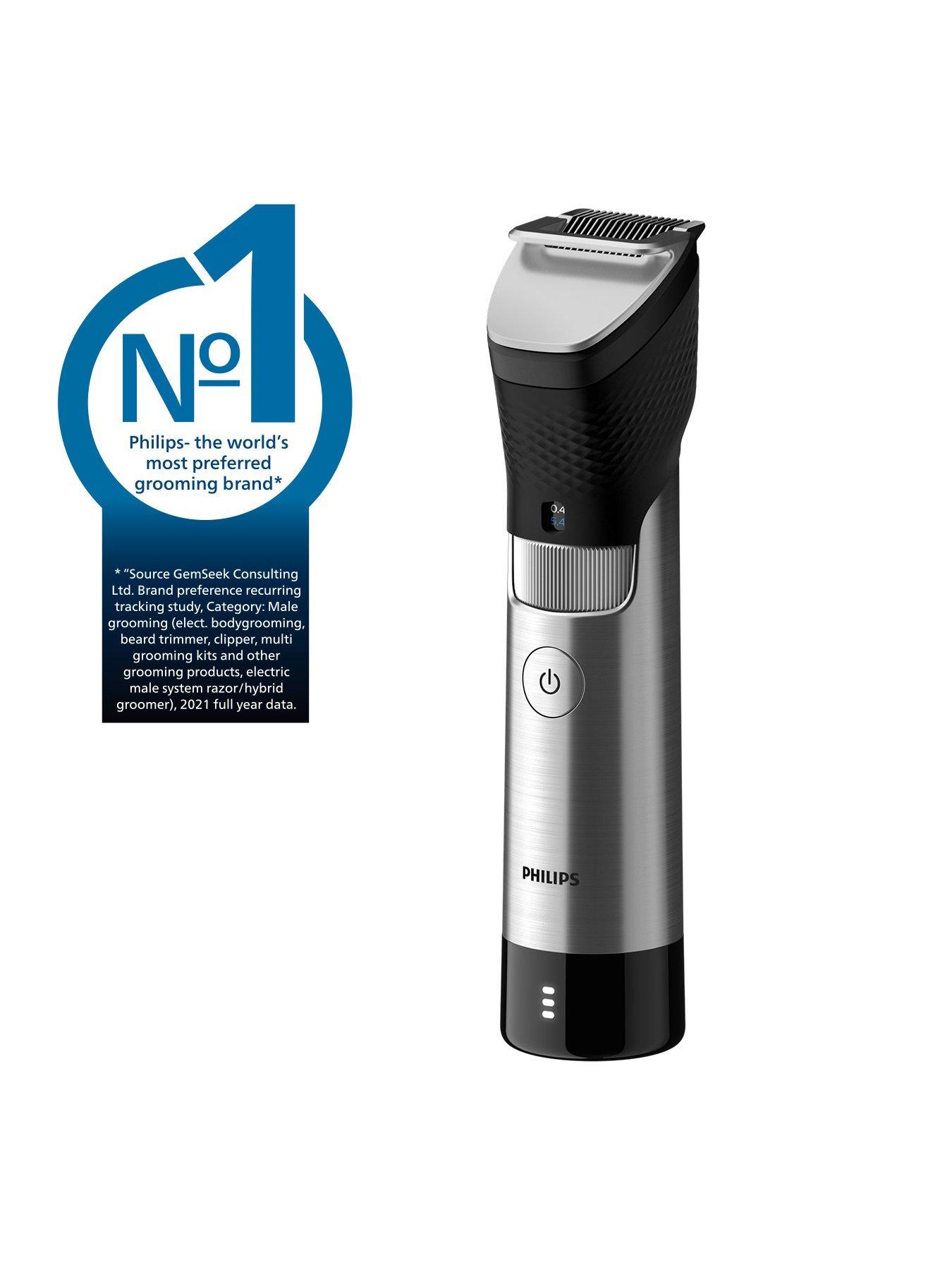Image 2 of 6 of Philips Series 9000 Prestige Beard Trimmer with Steel Precision Technology and Beard&nbsp;Adapt Sensor, BT9810/13