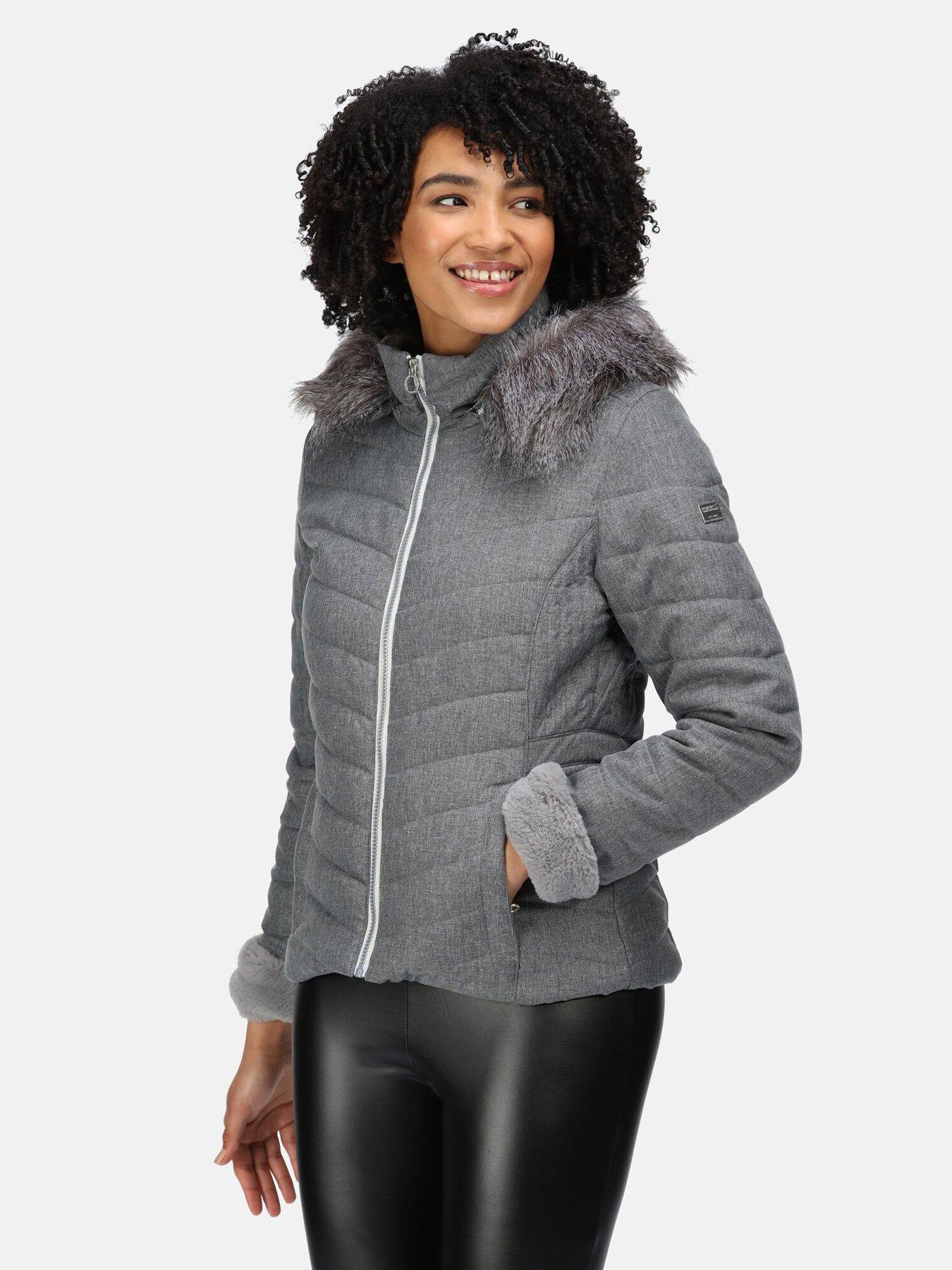 wallis grey padded coat