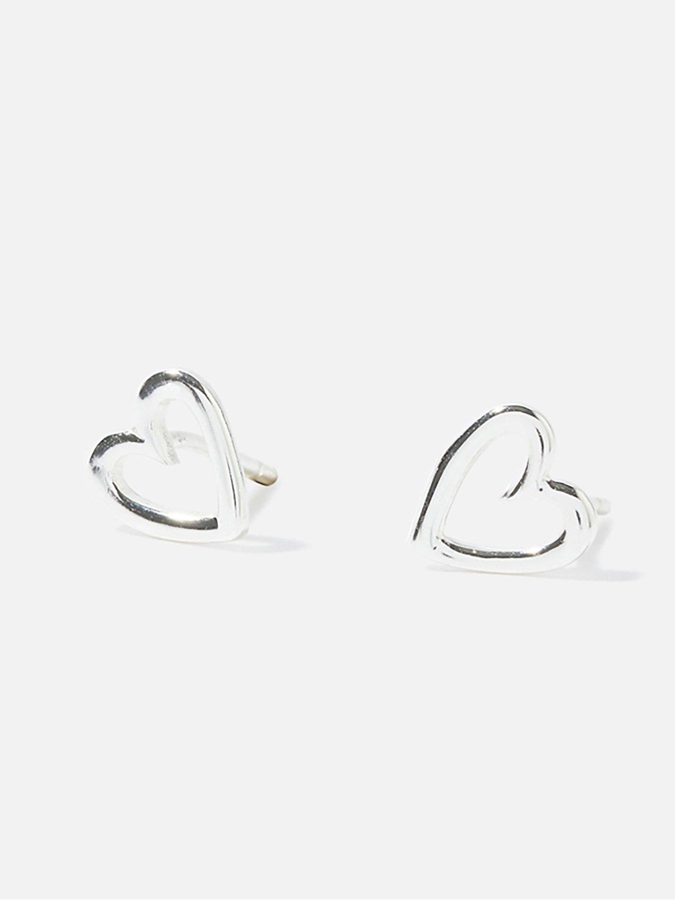 accessorize-silver-cut-out-heart-studsback