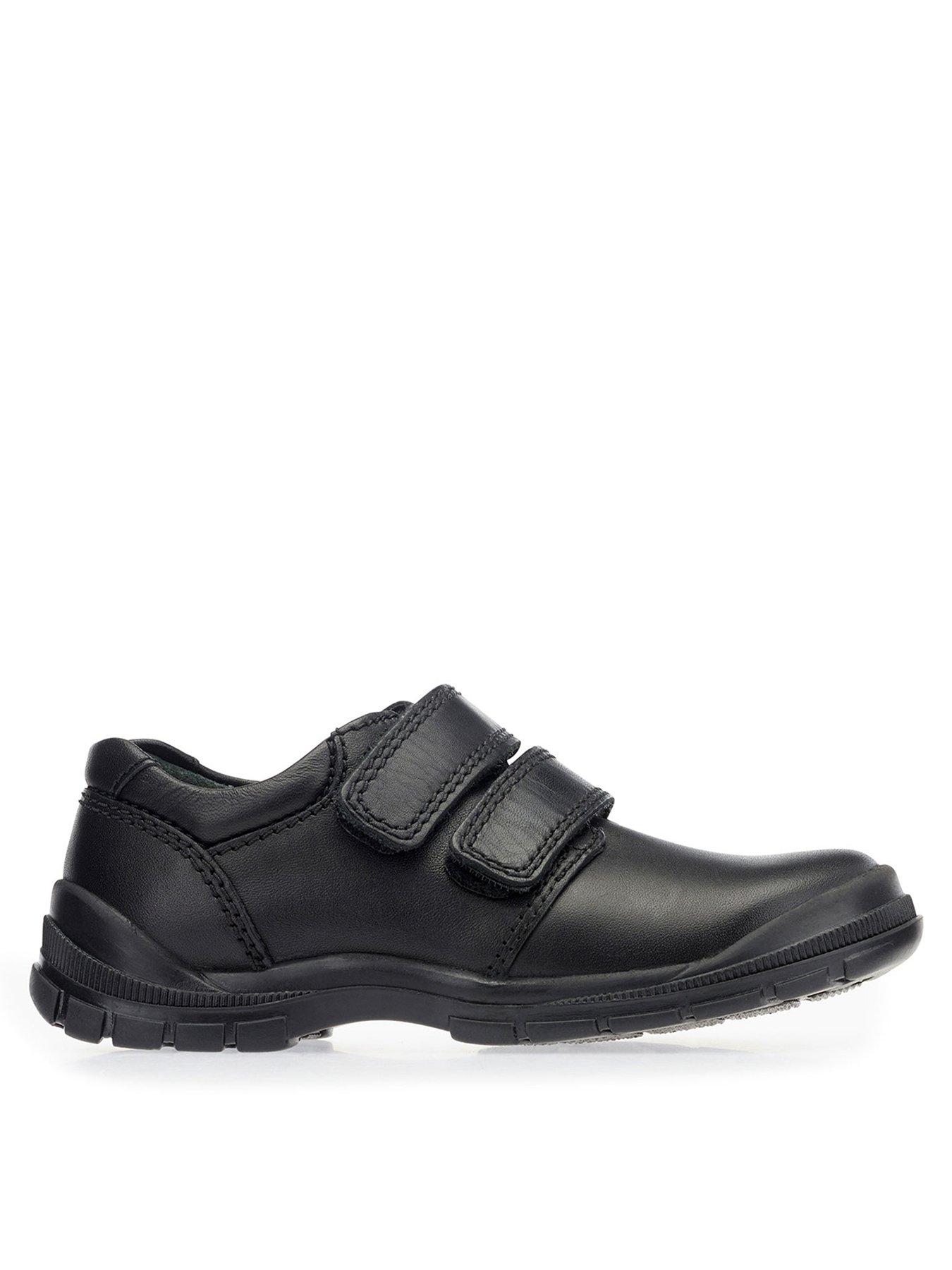 Image 1 of 4 of Start-rite Engineer&nbsp;Vegan Double Riptape Boys School Shoes - Black