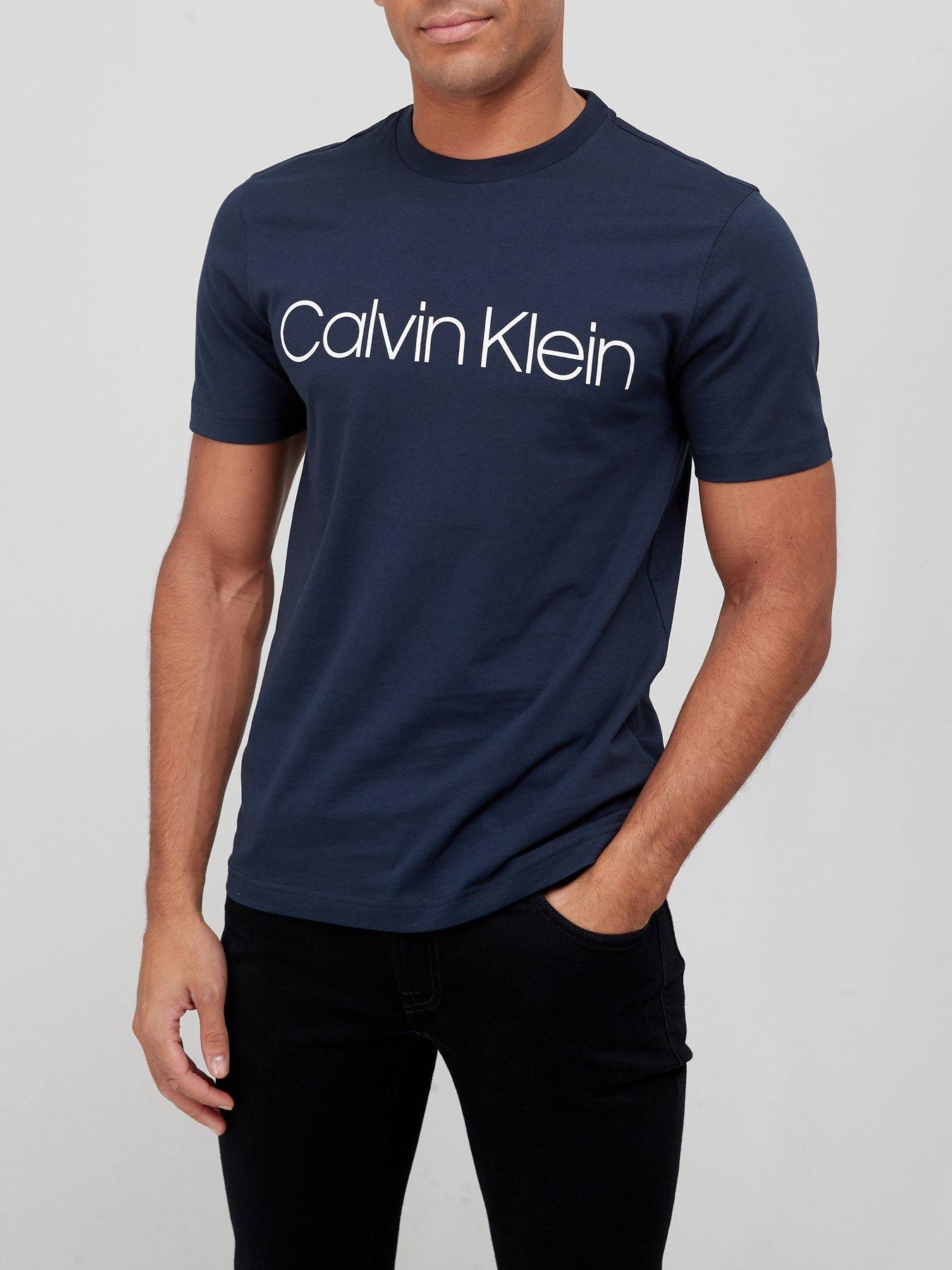 Calvin klein navy blue t deals shirt