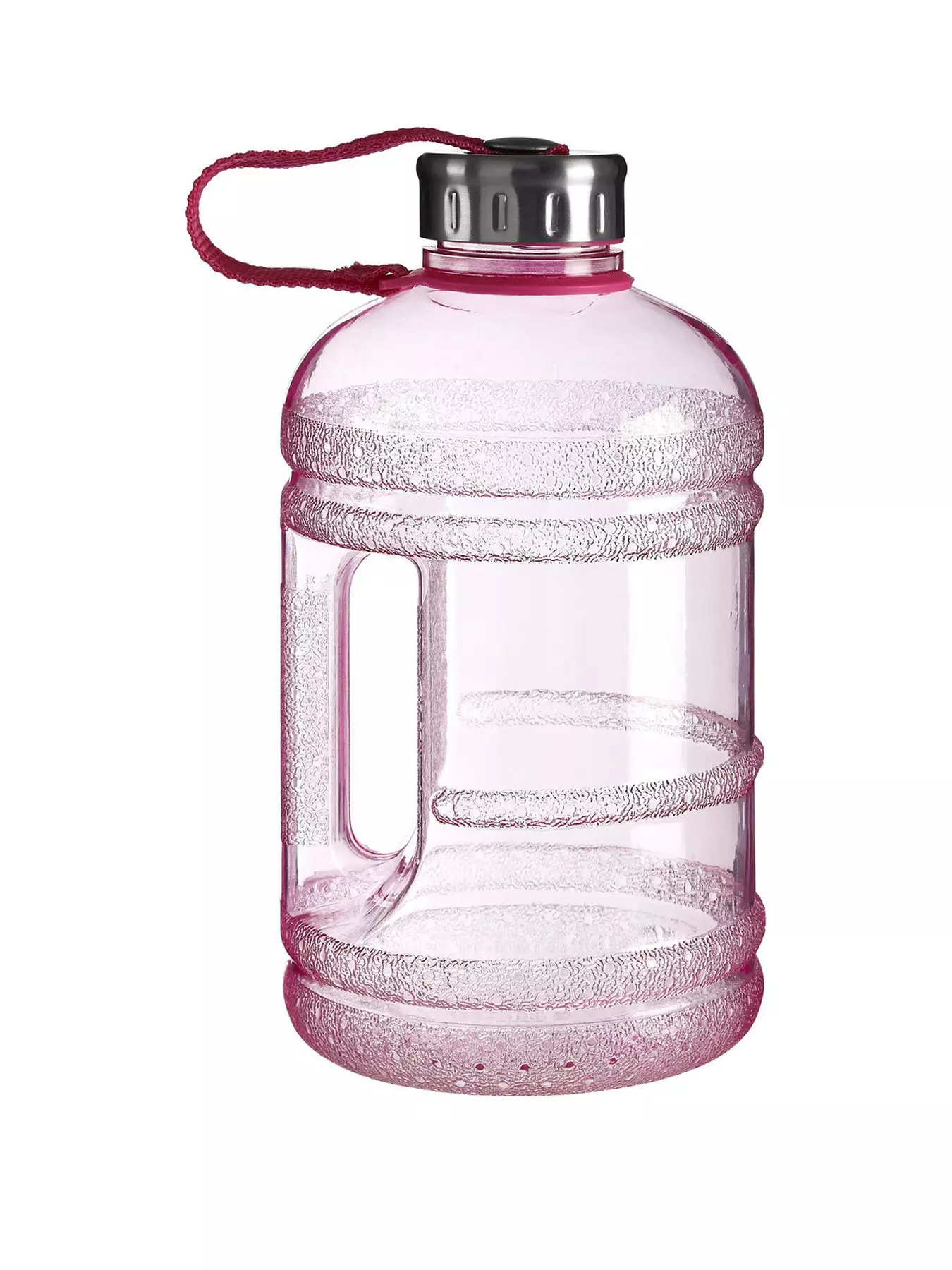 Pink Straws And Lids Glass Drinking Bottles-Premier Housewares