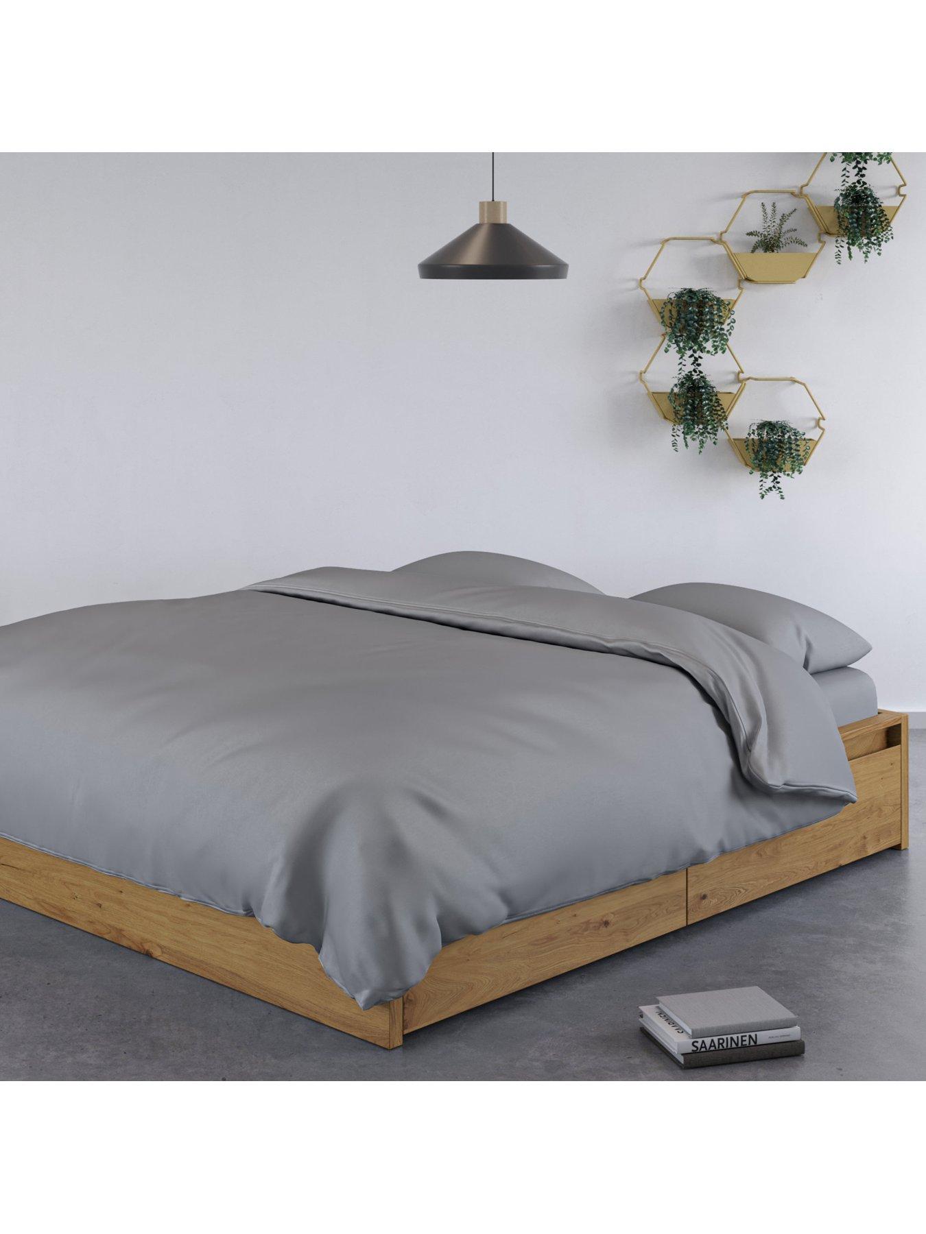 Image of Panda London Panda 100% Bamboo Duvet Cover - Dove Grey