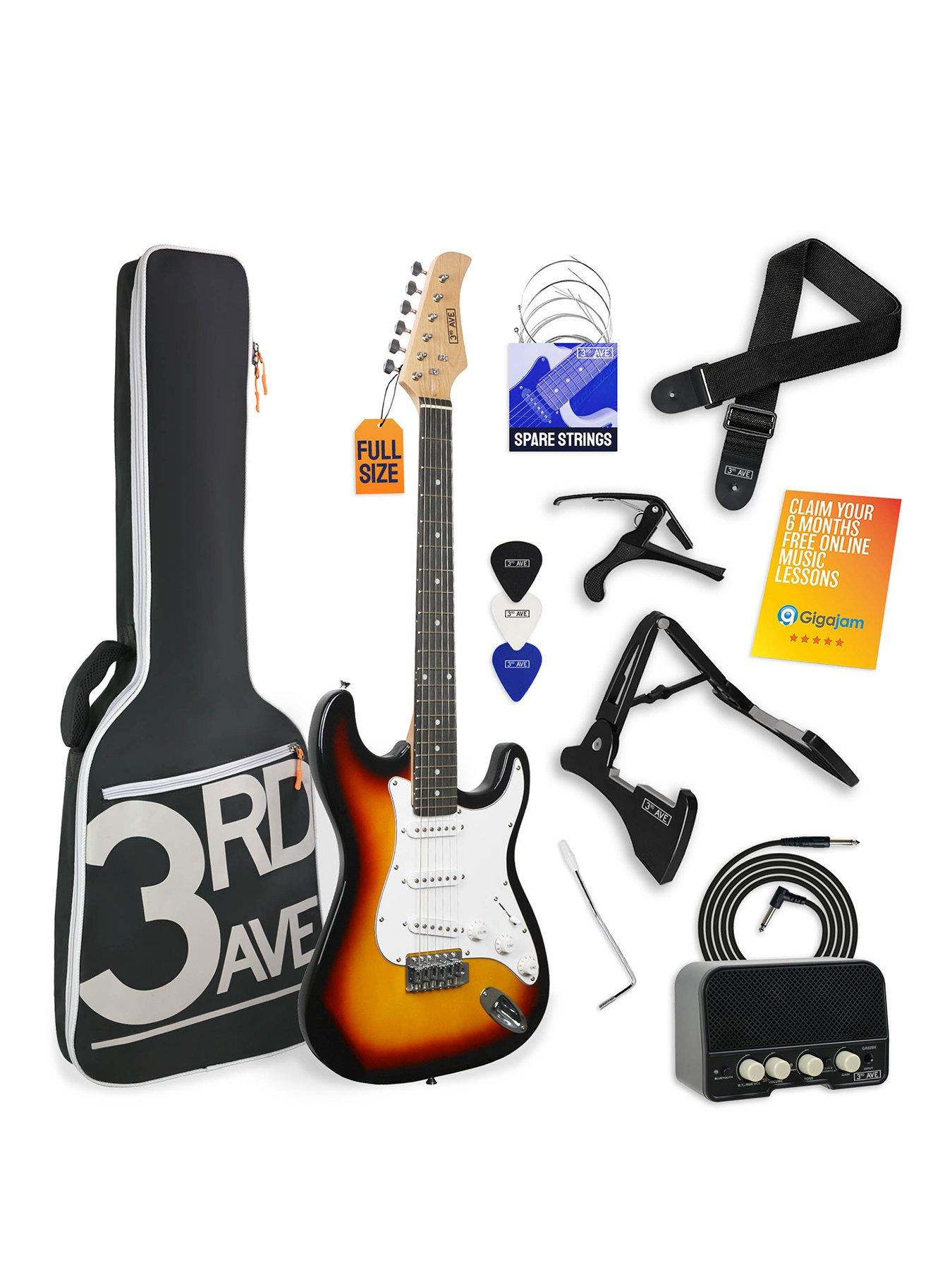 Image 1 of 6 of 3rd Avenue 3rd Avenue Full Size 4/4 Electric Guitar Ultimate Kit with Amp - 6 Months FREE Lessons - Sunburst