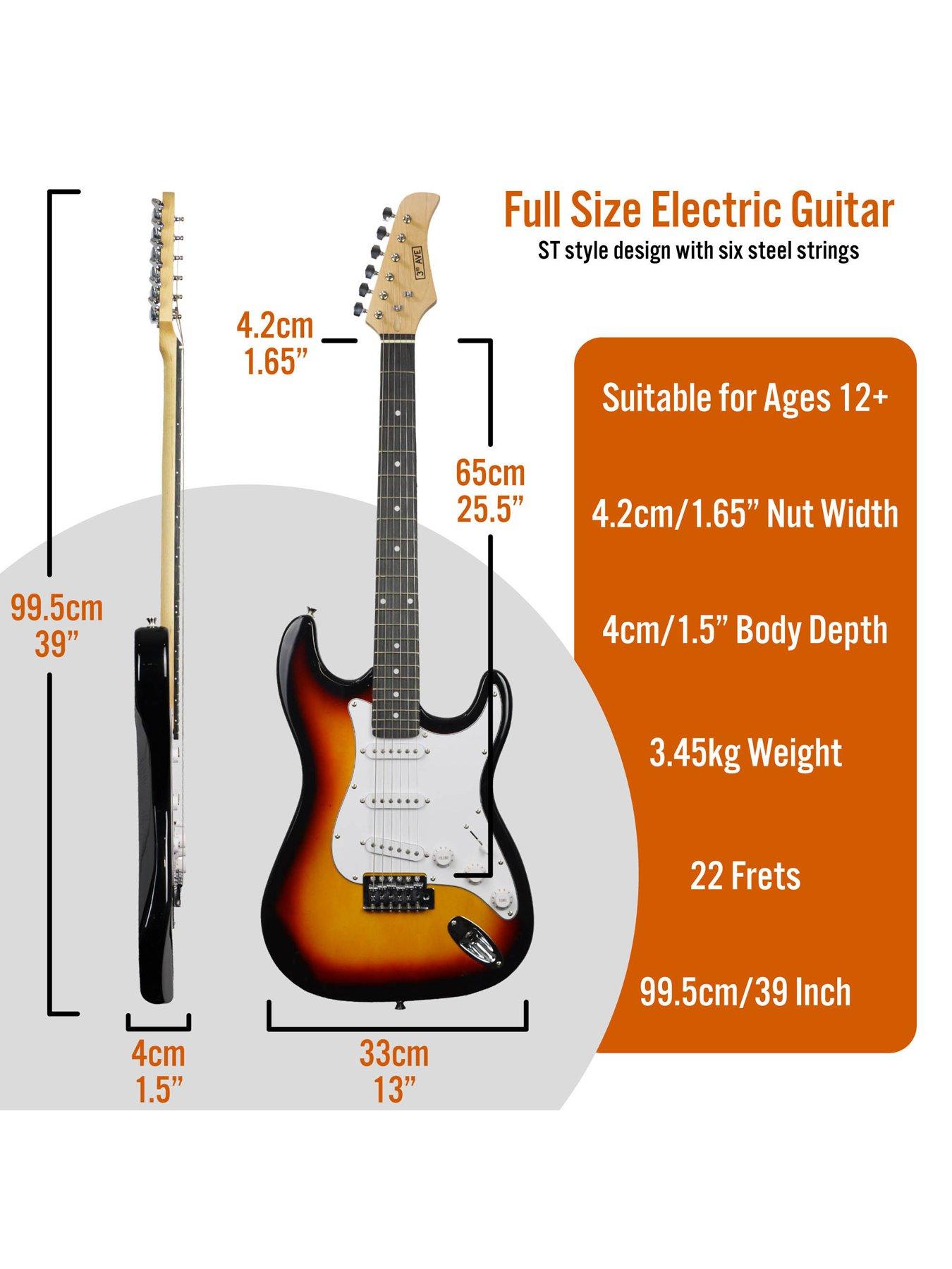 Image 2 of 6 of 3rd Avenue 3rd Avenue Full Size 4/4 Electric Guitar Ultimate Kit with Amp - 6 Months FREE Lessons - Sunburst