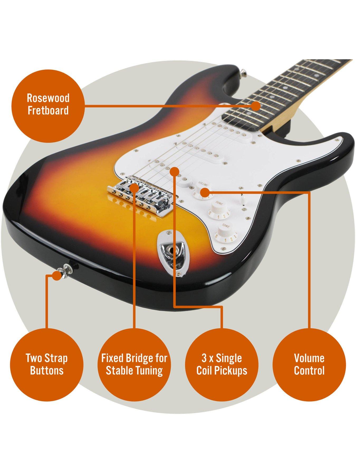 Image 4 of 6 of 3rd Avenue 3rd Avenue Full Size 4/4 Electric Guitar Ultimate Kit with Amp - 6 Months FREE Lessons - Sunburst