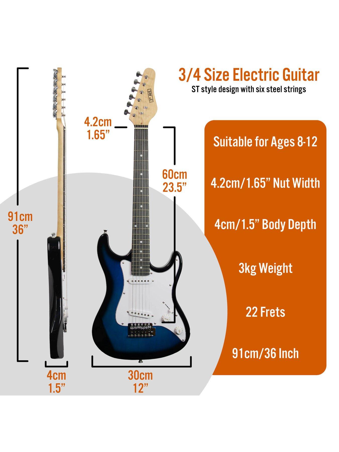 3rd-avenue-34-size-electric-guitar-ultimate-kit-with-10w-amp-6-months-free-lessons-blueburststillFront