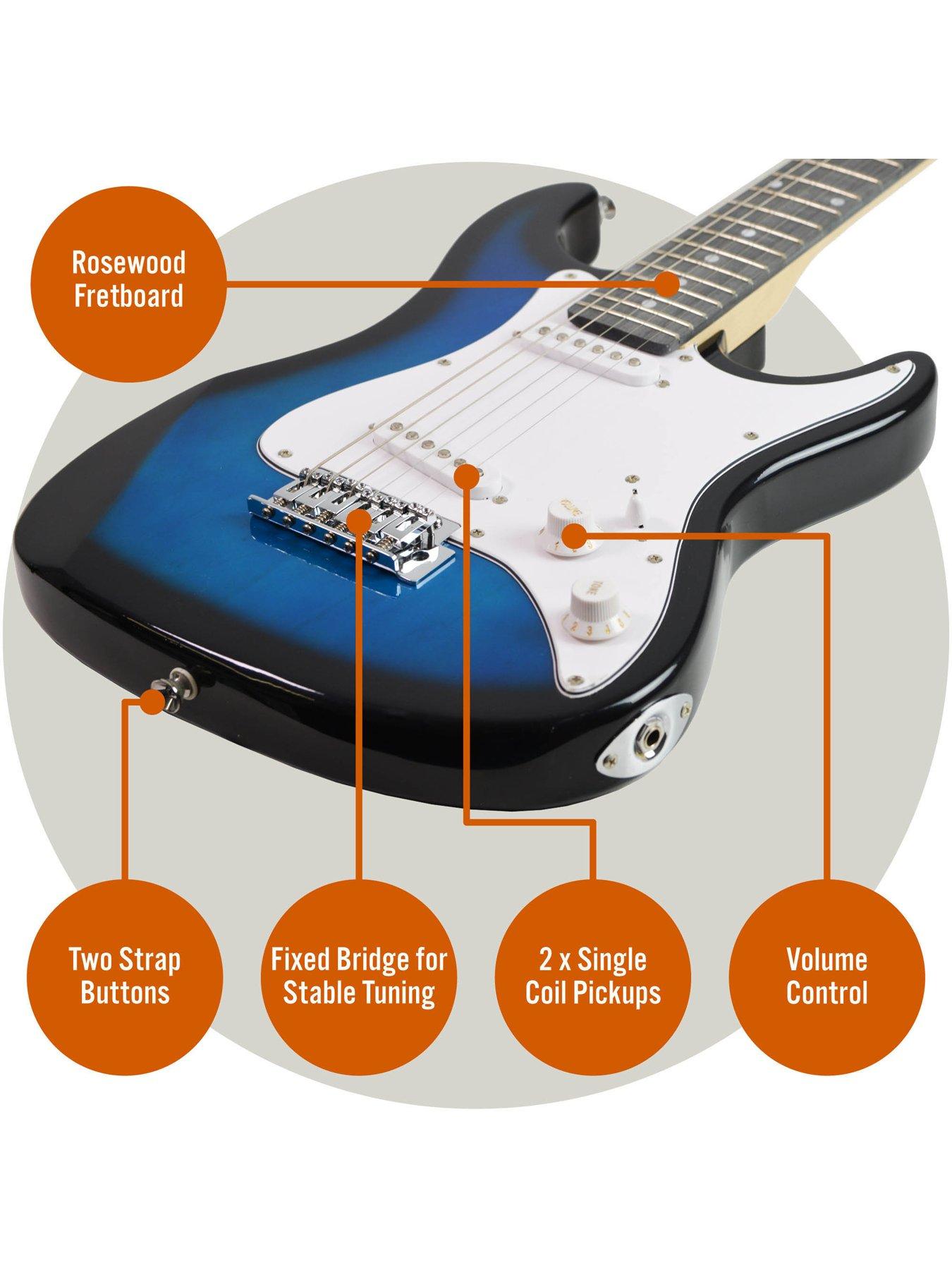 Image 4 of 6 of 3rd Avenue 3/4 Size Electric Guitar Ultimate Kit with Amp - 6 Months FREE Lessons - Blue