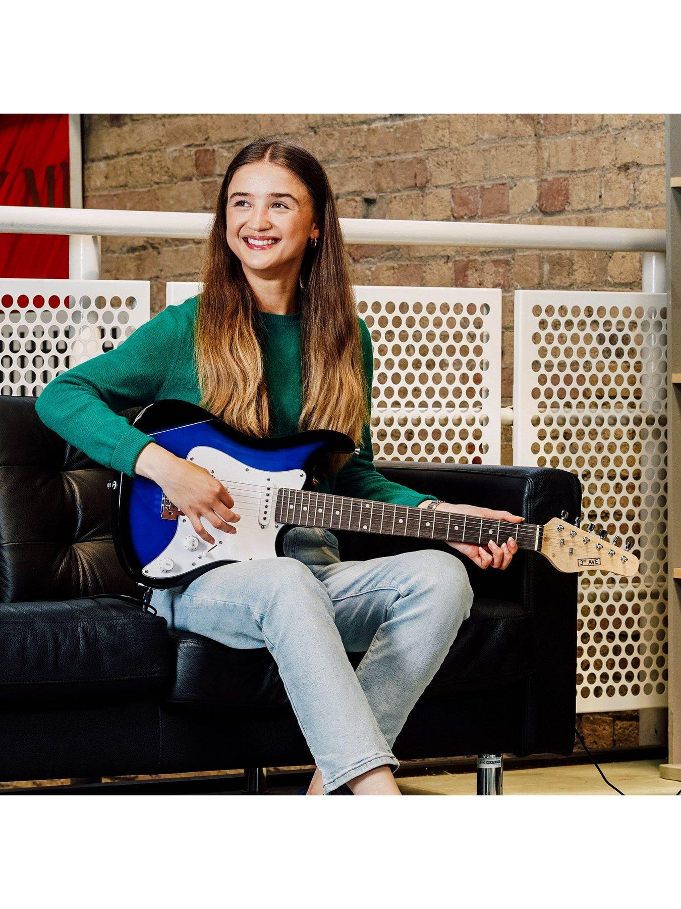 Image 5 of 6 of 3rd Avenue 3/4 Size Electric Guitar Ultimate Kit with Amp - 6 Months FREE Lessons - Blue