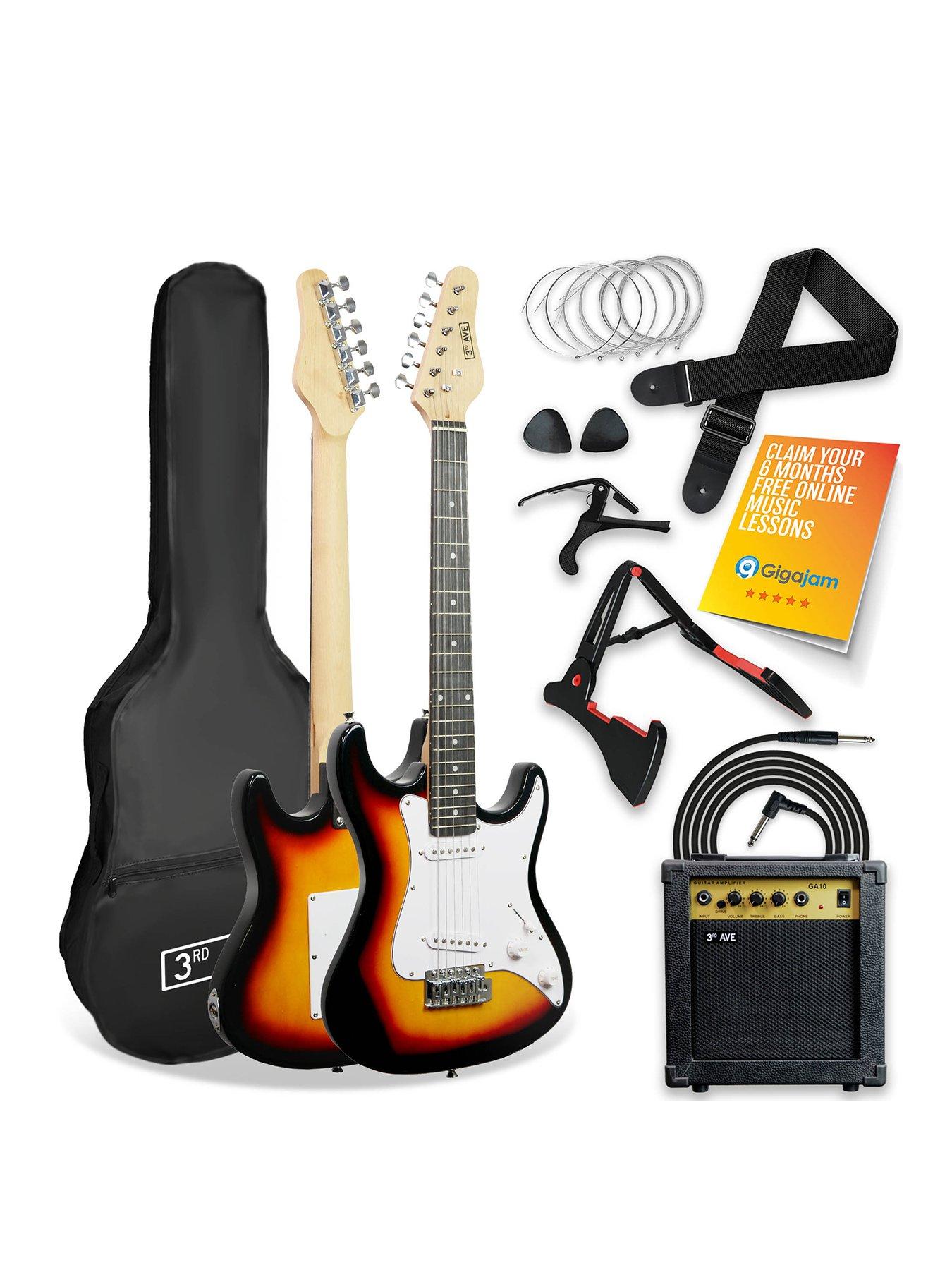 3rd-avenue-34-size-electric-guitar-ultimate-kit-with-10w-amp-6-months-free-lessons-sunburst