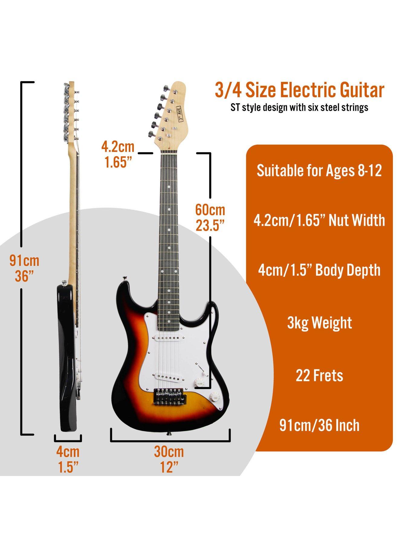 3rd-avenue-34-size-electric-guitar-ultimate-kit-with-10w-amp-6-months-free-lessons-sunburststillFront