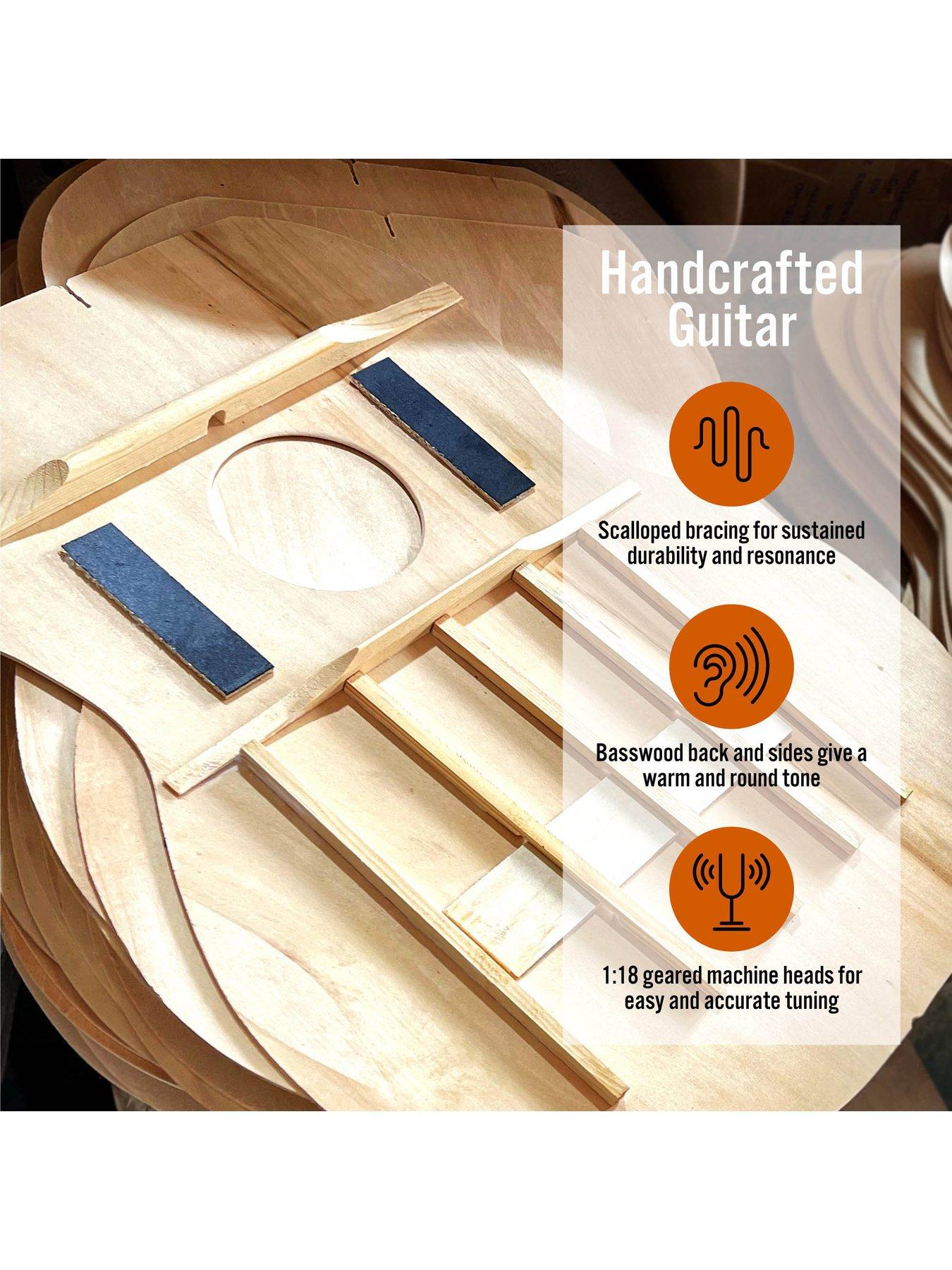 Image 4 of 6 of 3rd Avenue 1/2 Size Kids Classical Guitar Beginner Bundle - 6 Months FREE Lessons - Pink