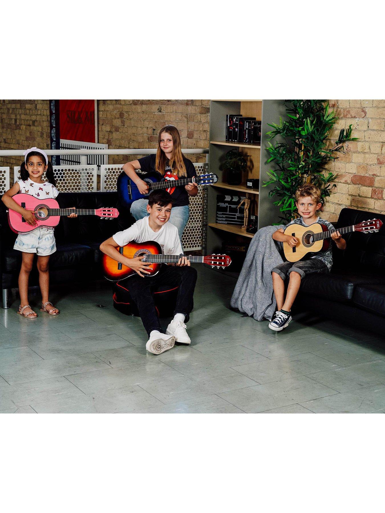 Image 6 of 6 of 3rd Avenue 1/2 Size Kids Classical Guitar Beginner Bundle - 6 Months FREE Lessons - Pink