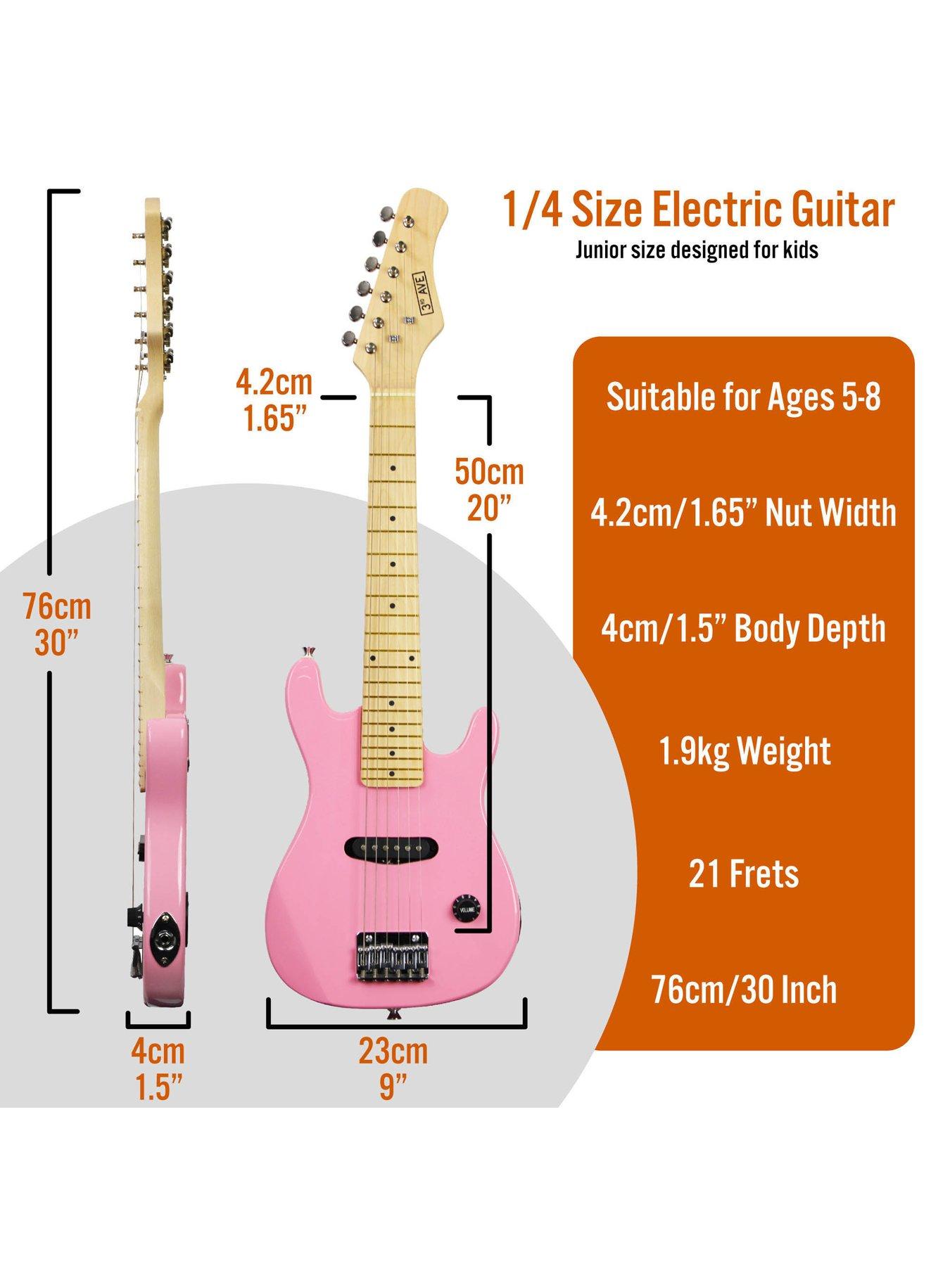 3rd-avenue-junior-electric-guitar-pack-pinkstillFront