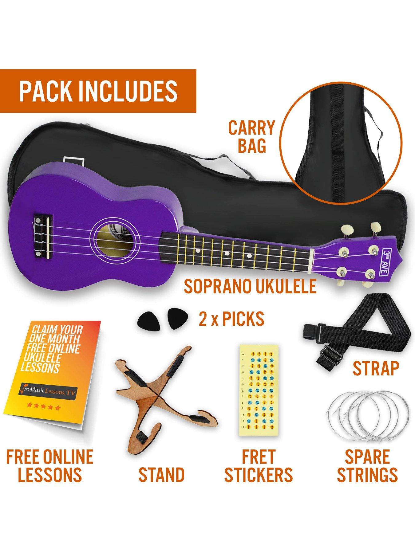 3rd-avenue-soprano-ukulele-21-inch-beginner-bundle-free-1-month-online-lessons-purpleback