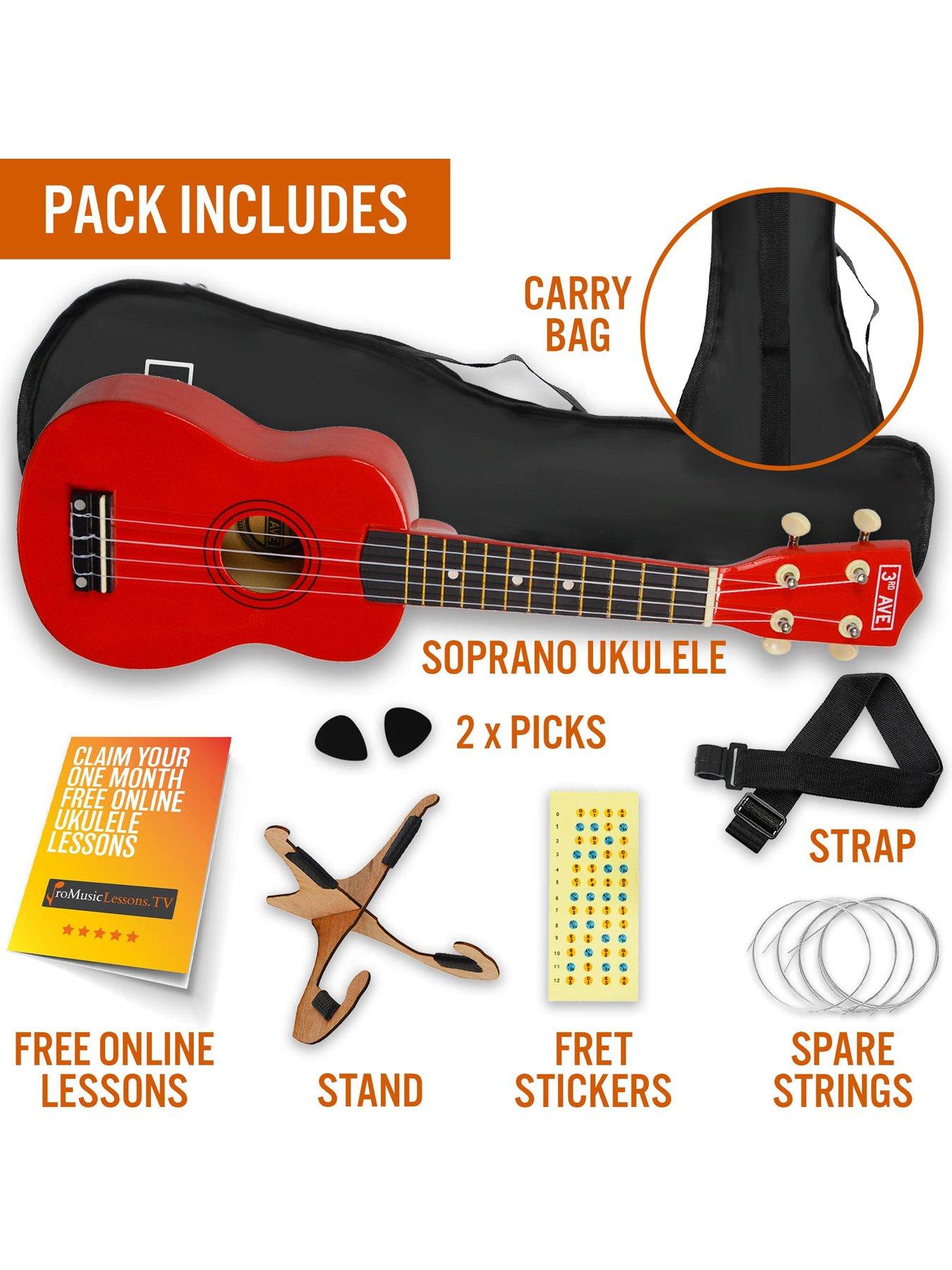 3rd-avenue-soprano-ukulele-21-inch-beginner-bundle-free-1-month-online-lessons-redback