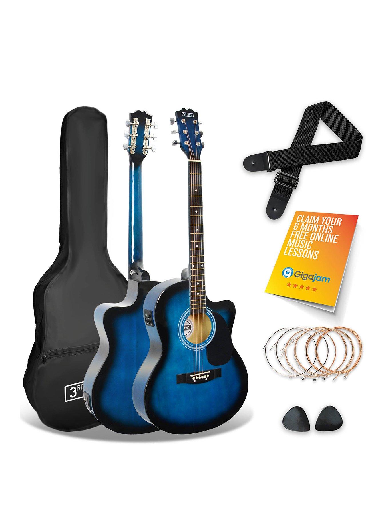 Image 1 of 6 of 3rd Avenue Cutaway Electro Acoustic Guitar Pack - Blueburst
