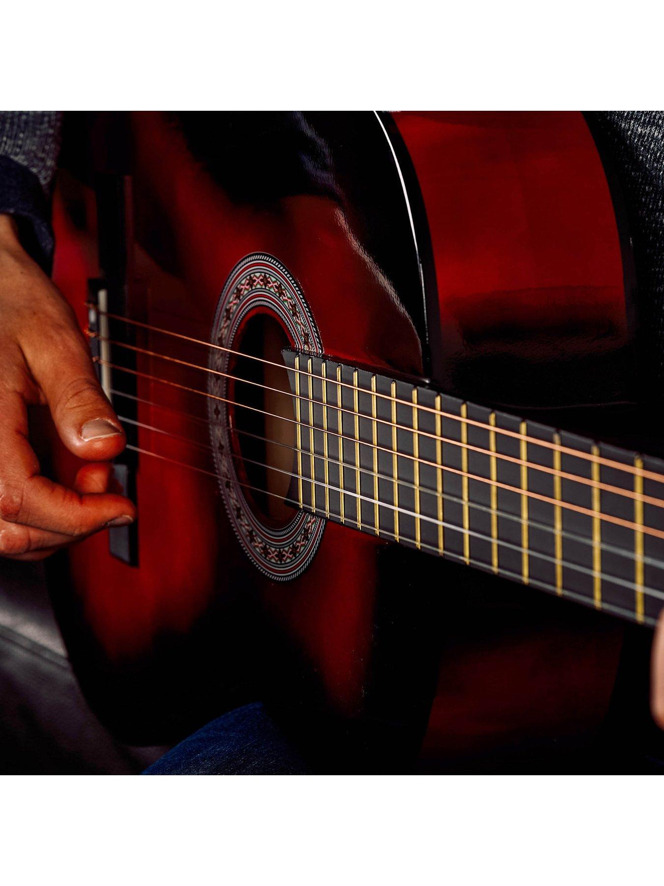 Image 6 of 6 of 3rd Avenue Full Size 4/4 Classical Guitar Beginner Bundle - 6 Months FREE Lessons - Redburst