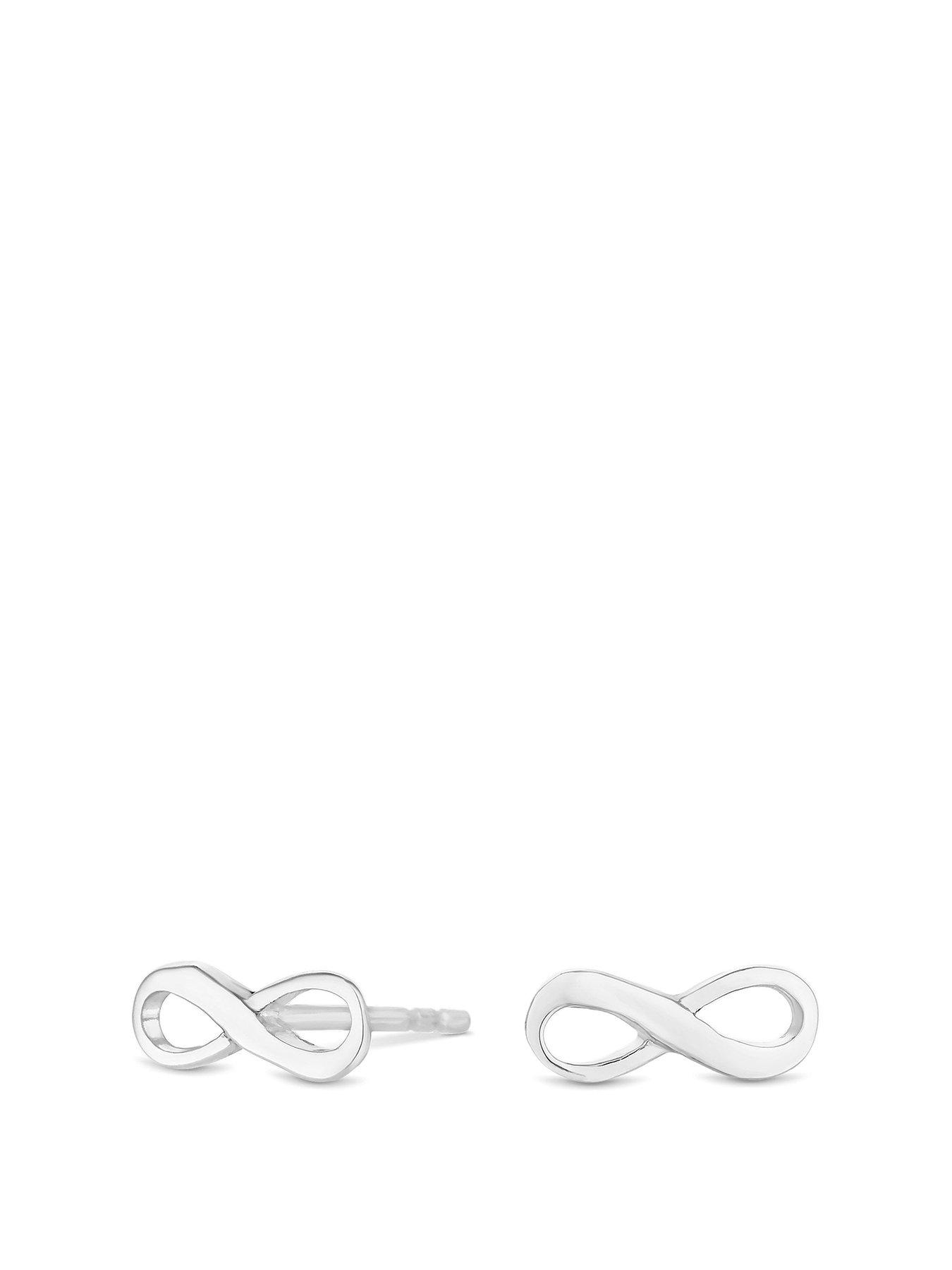 Simply Silver Simply Silver Sterling Silver 925 Mini Infinity Stud Earrings