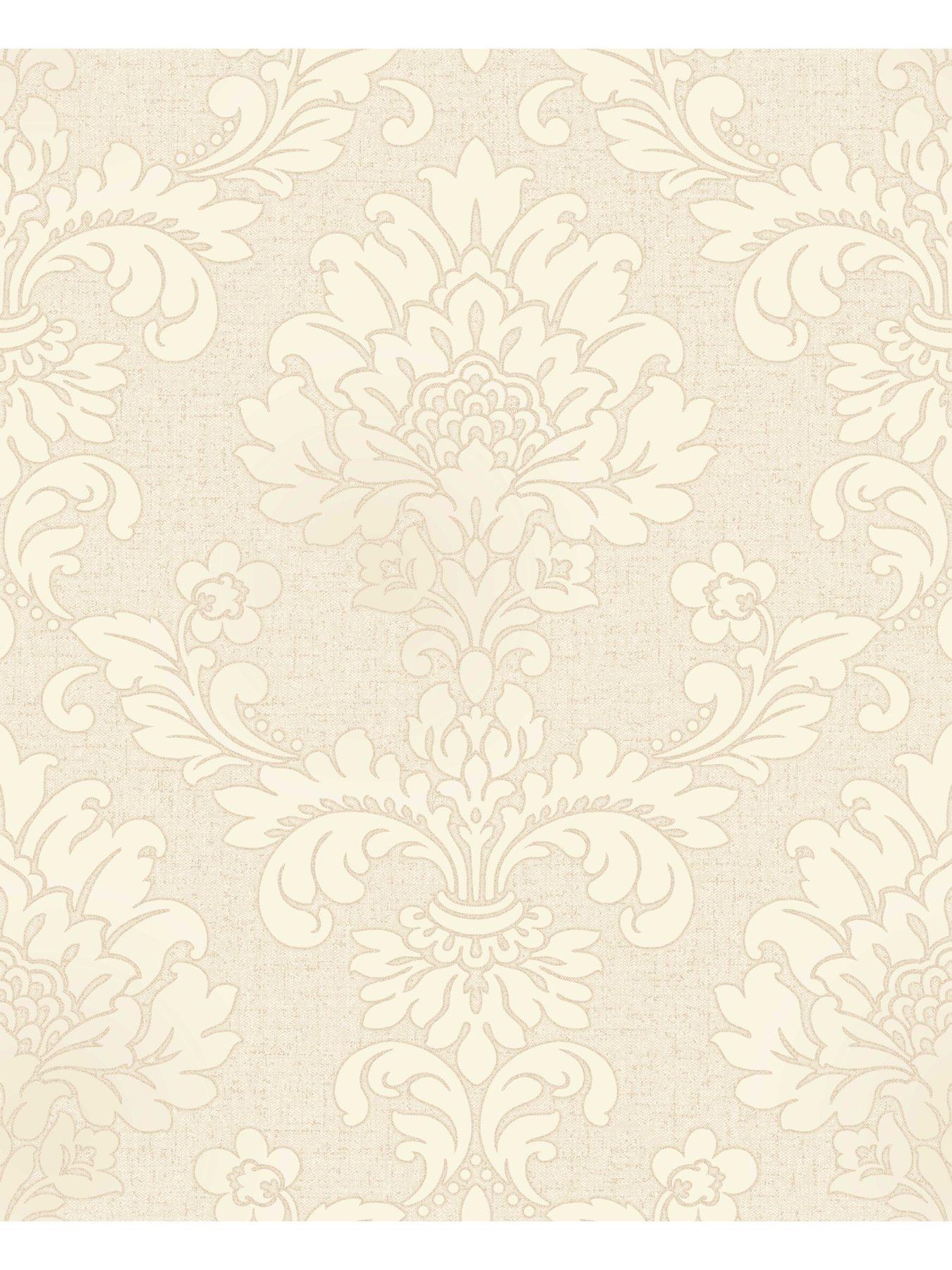 Image 2 of 2 of Fine Decor Quartz Damask Gold Glitter Wallpaper