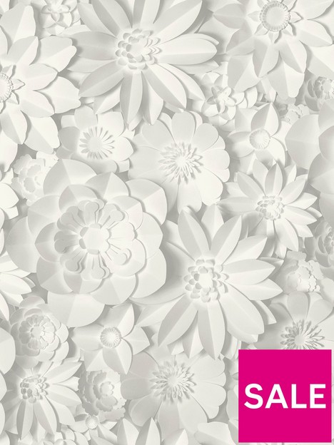 fine-dcor-fine-decor-3d-effect-floral-white-grey-wallpaper