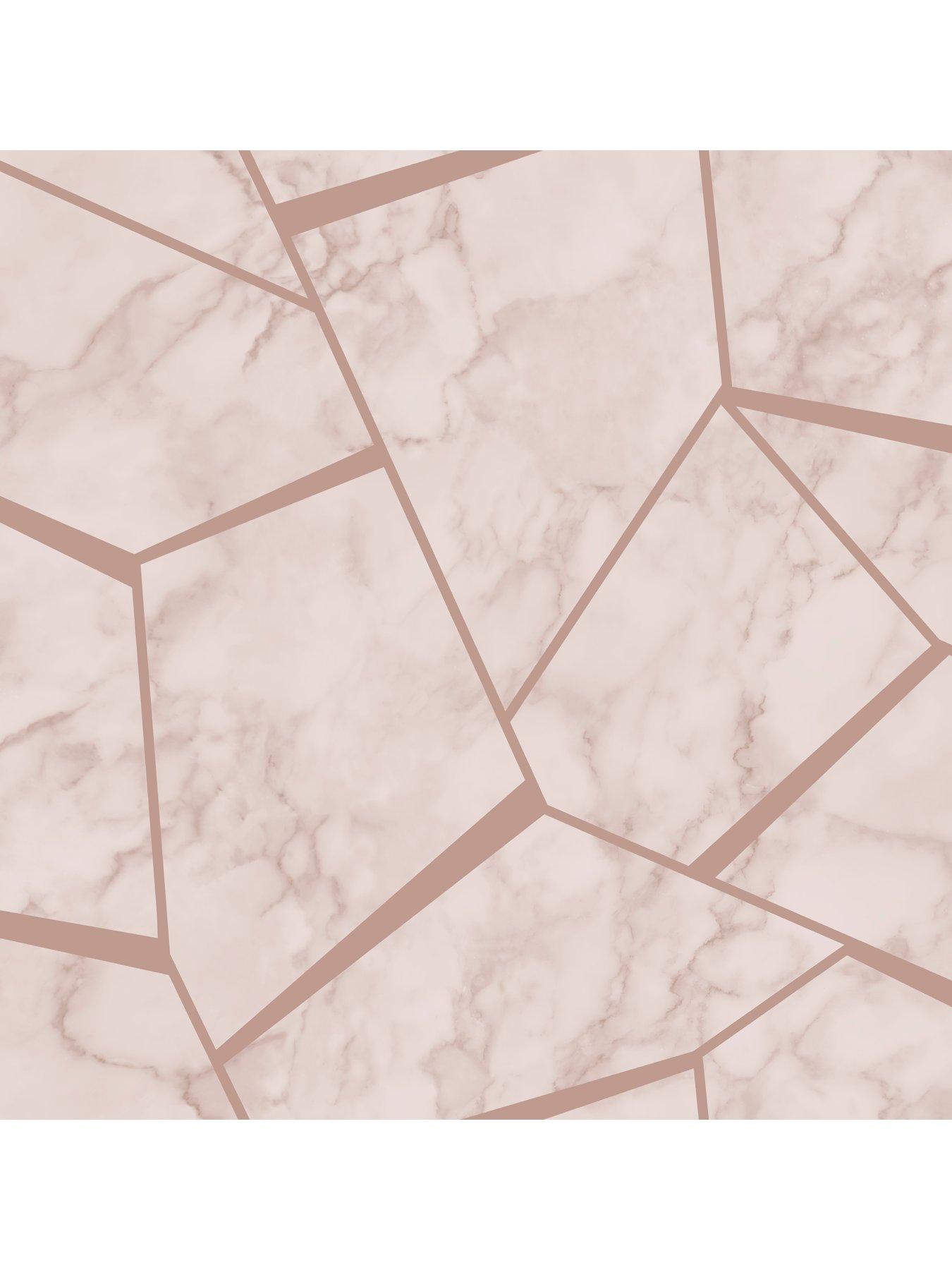 Image 2 of 2 of Fine Decor Marblesque Fractal Wallpaper in Rose Gold