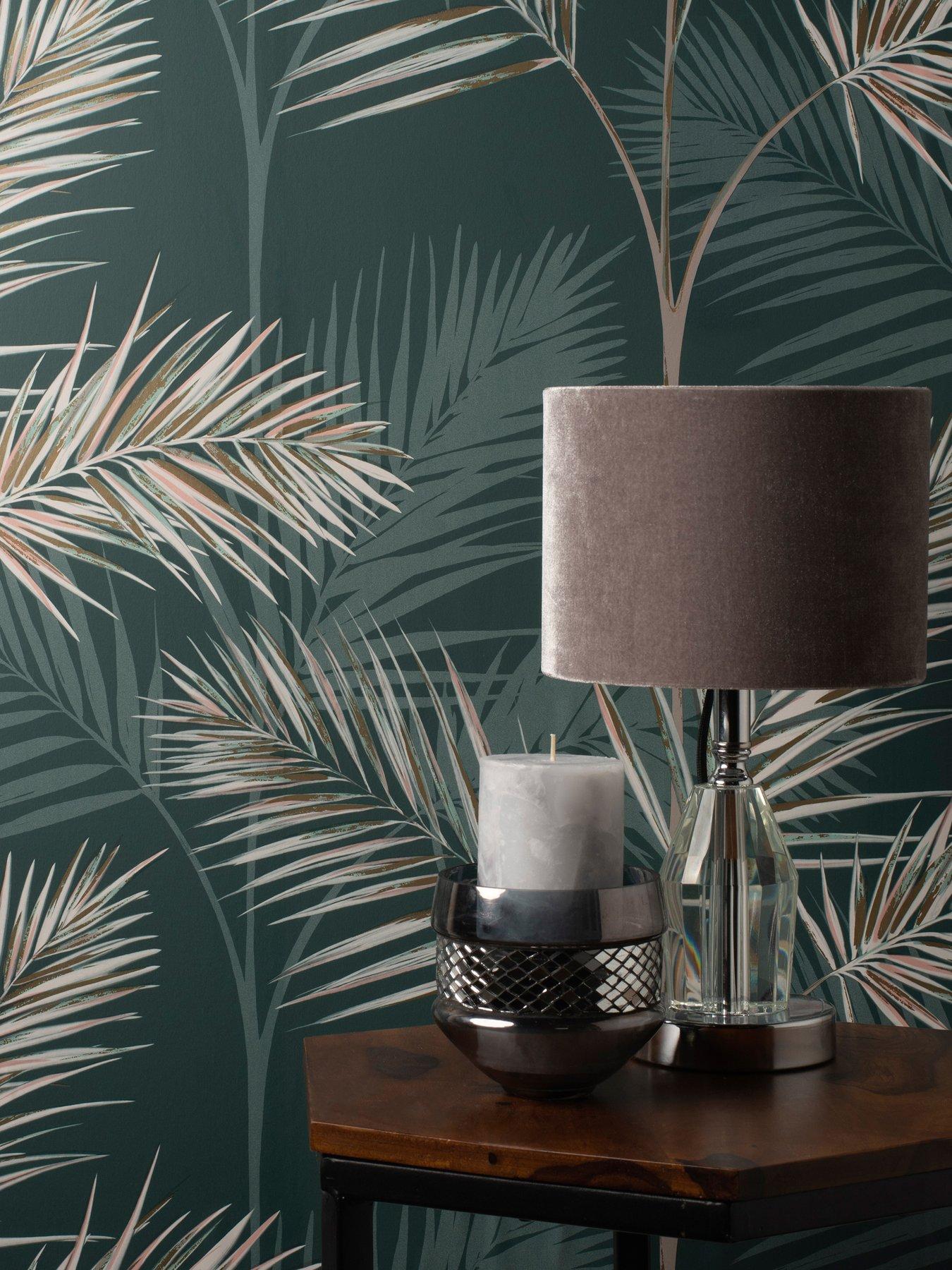 fine-decor-south-beach-palm-leaf-emerald-wallpaperoutfit