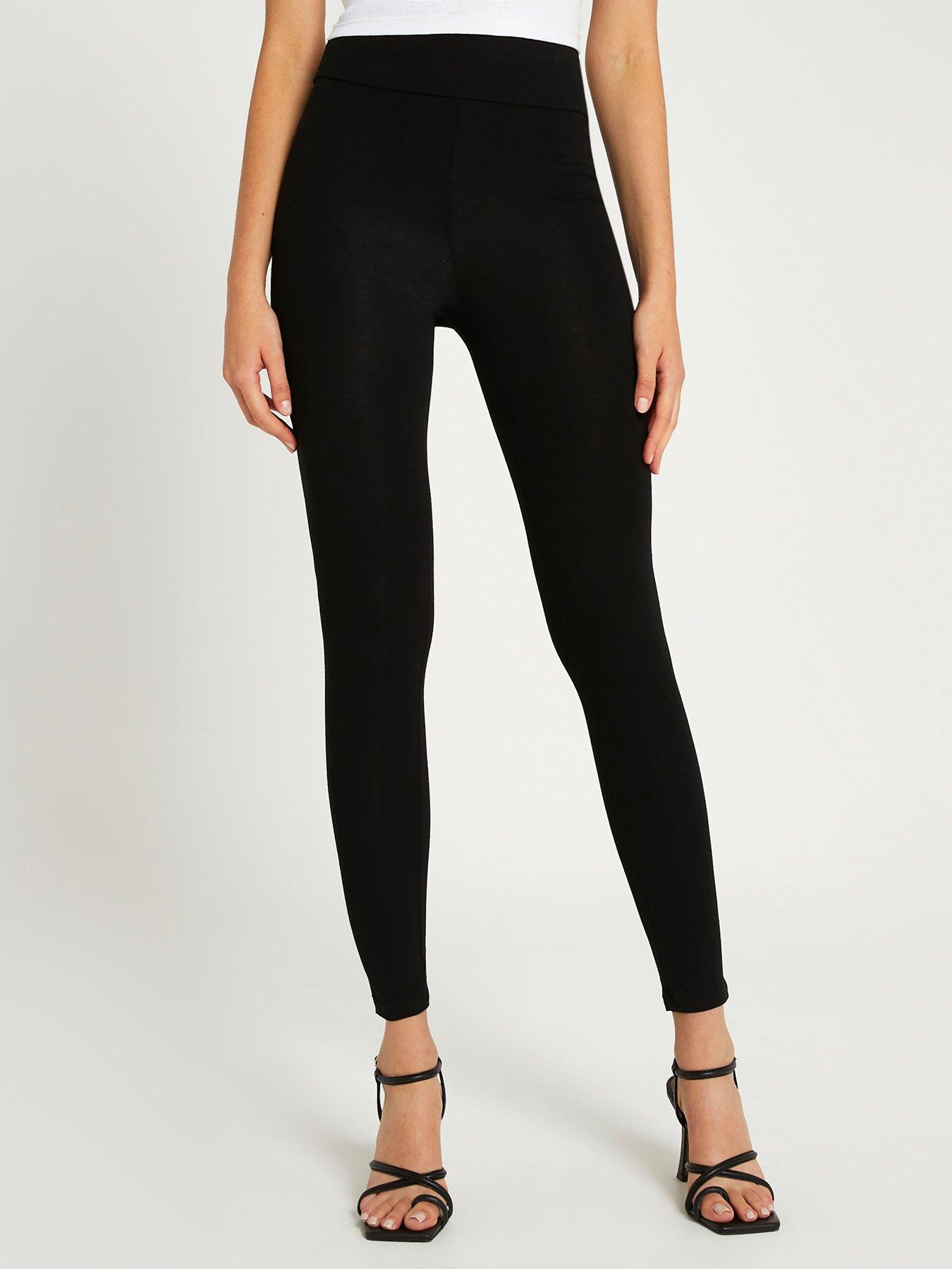 Spanx Firm Control Faux Leather Moto Leggings - Black