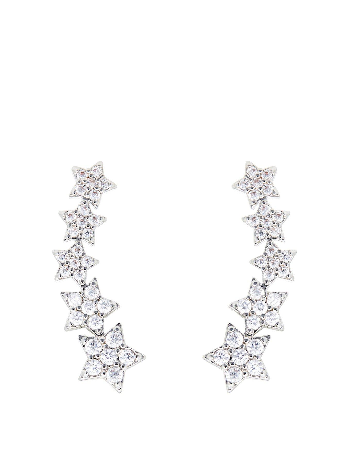 Jon Richard Jon Richard Star CZ Ear Climbers