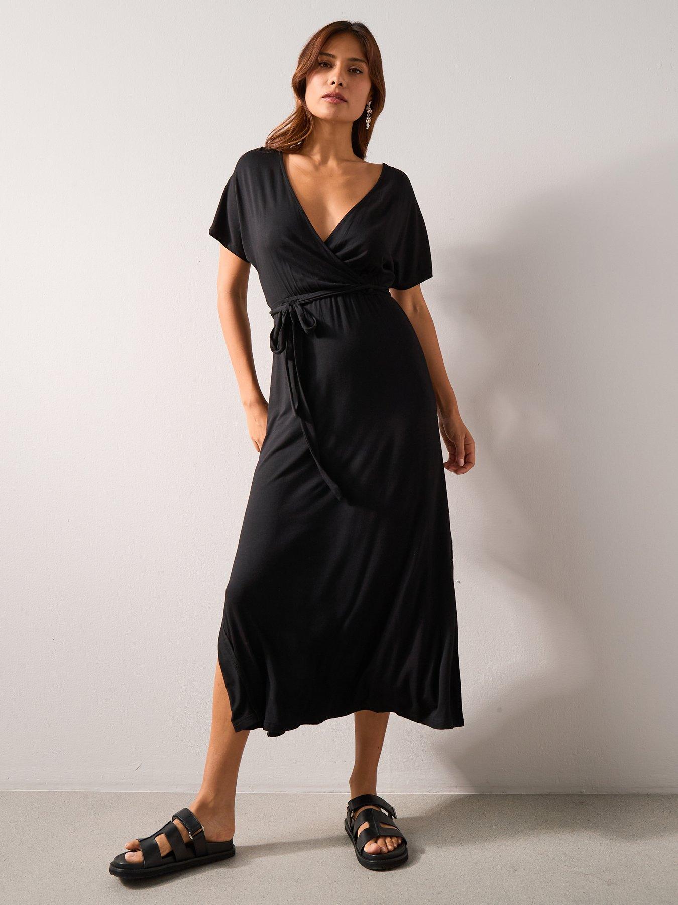wrap dress for the beach LONG WRAP DRESS WITH CROSS OVER BUST OFFWHITE / XL main image 1