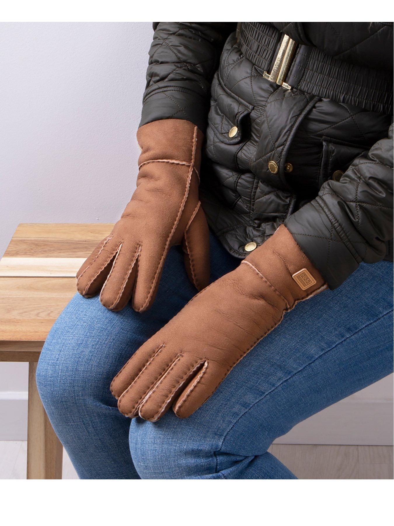 Image 2 of 5 of Just Sheepskin Charlotte Gloves - Tan