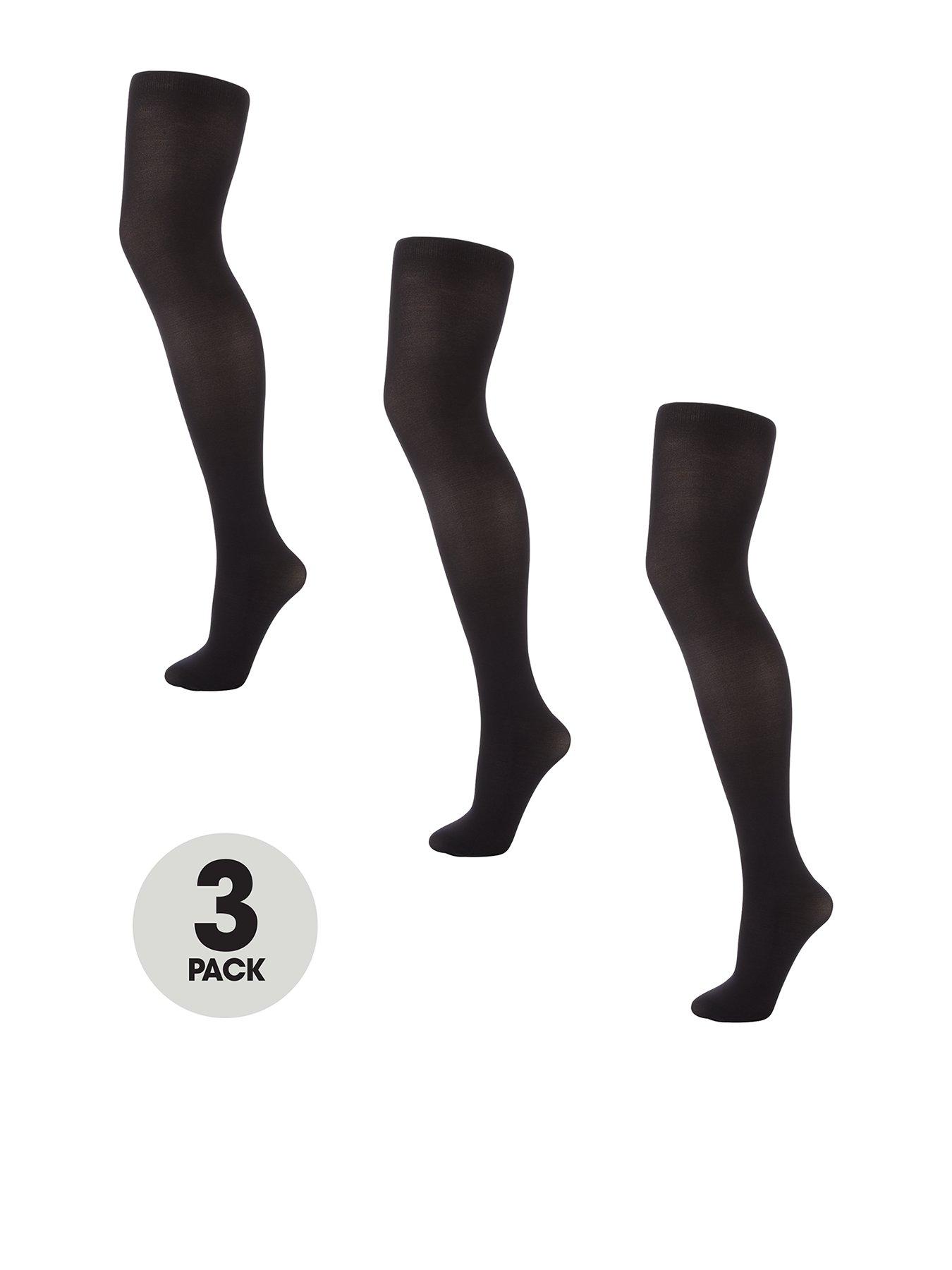 Image of V by Very Tights 40 Denier Opaque (3 Pack) - Black