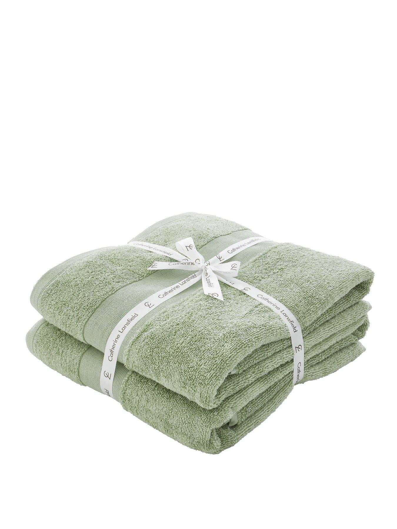 Catherine Lansfield Anti Bacterial Bath Sheet Pair Towel Collection