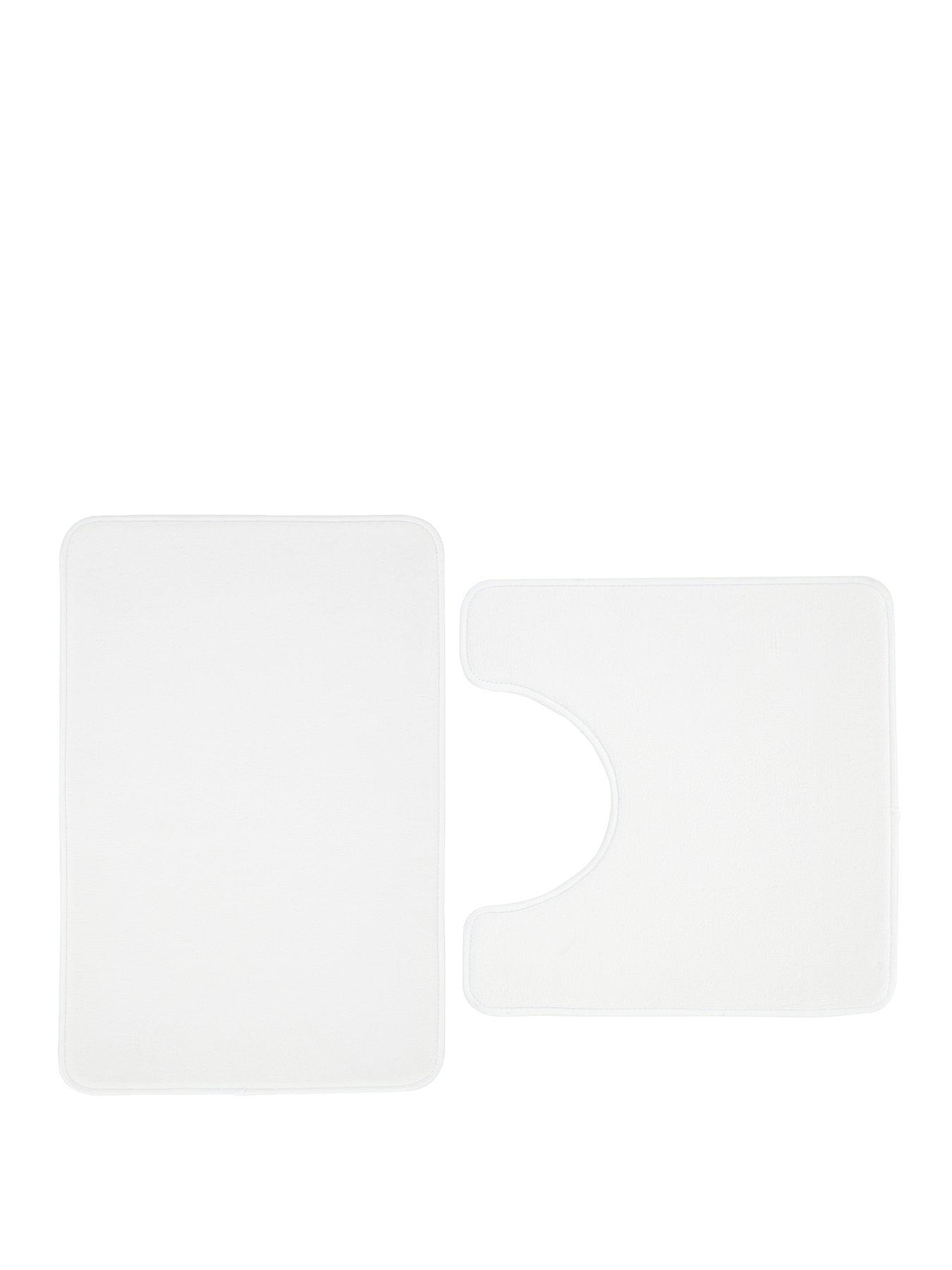undefined Anti Bacterial Memory Foam Bath Mat  &  Pedestal Mat Set